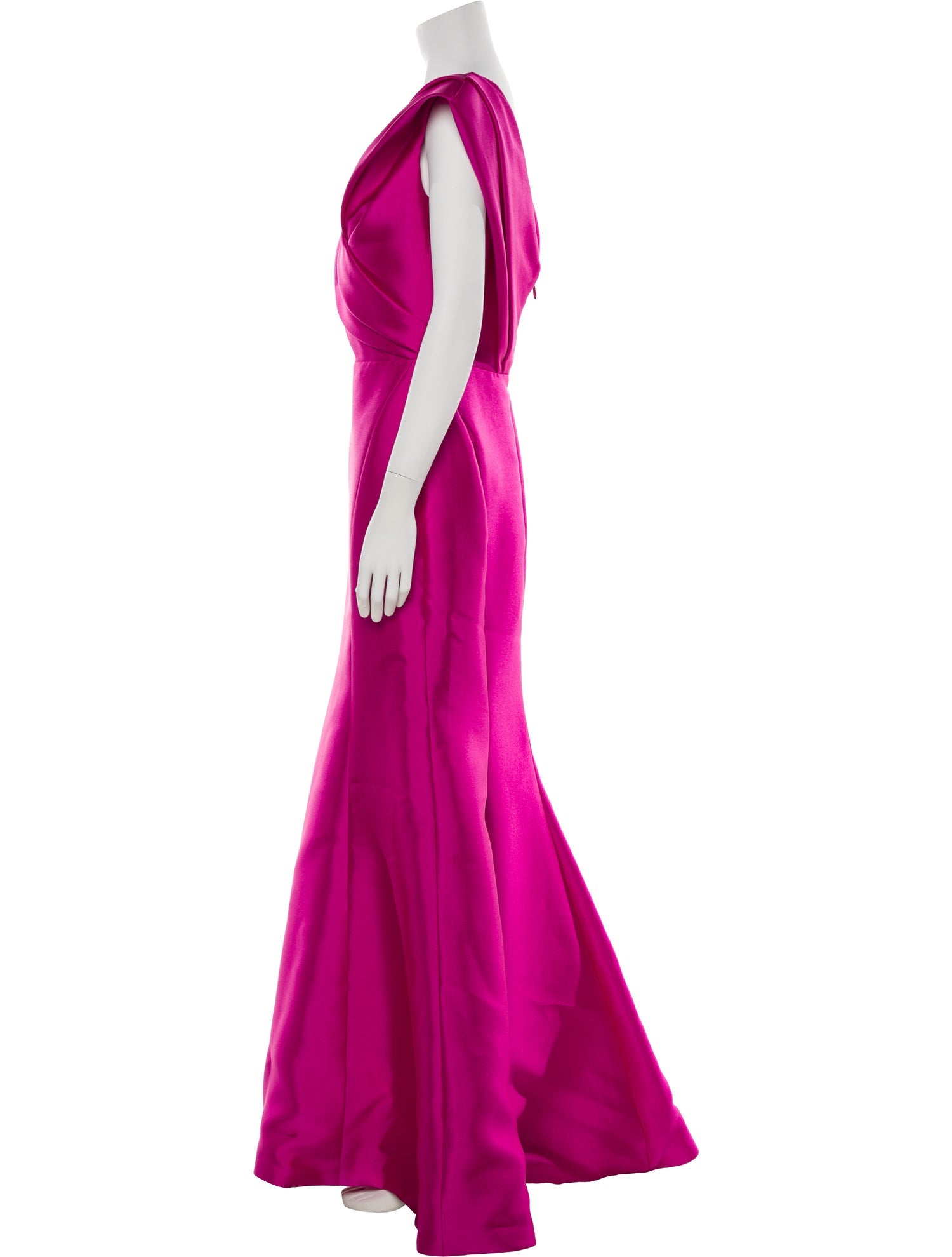 Amsale Cowl Neck Long Dress