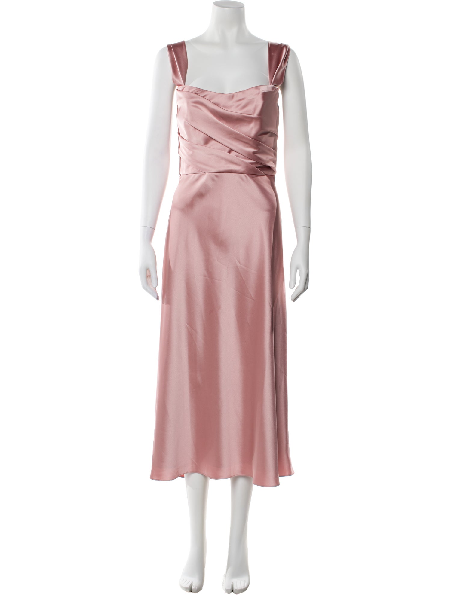 Amsale Square Neckline Long Dress