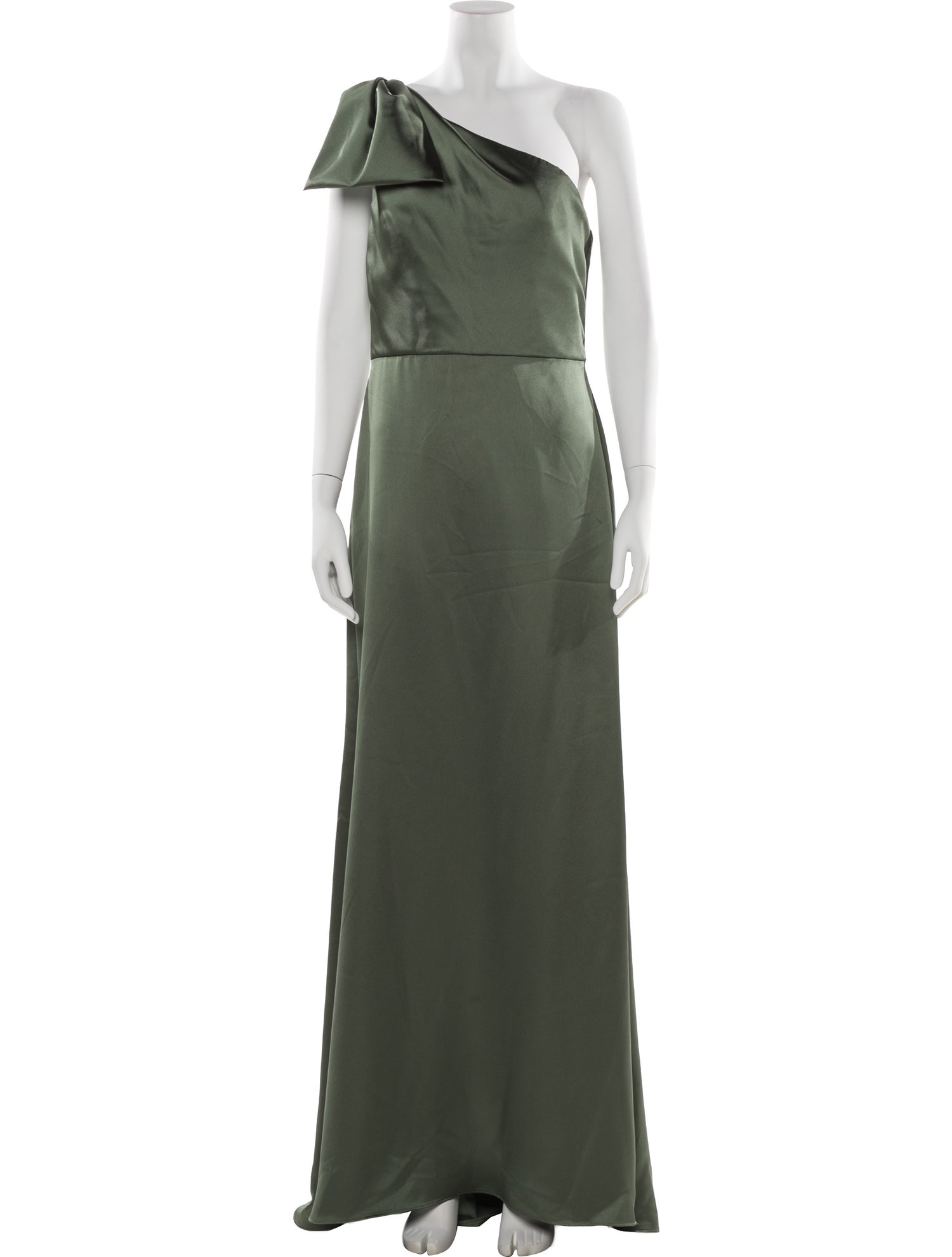 Amsale One-Shoulder Long Dress