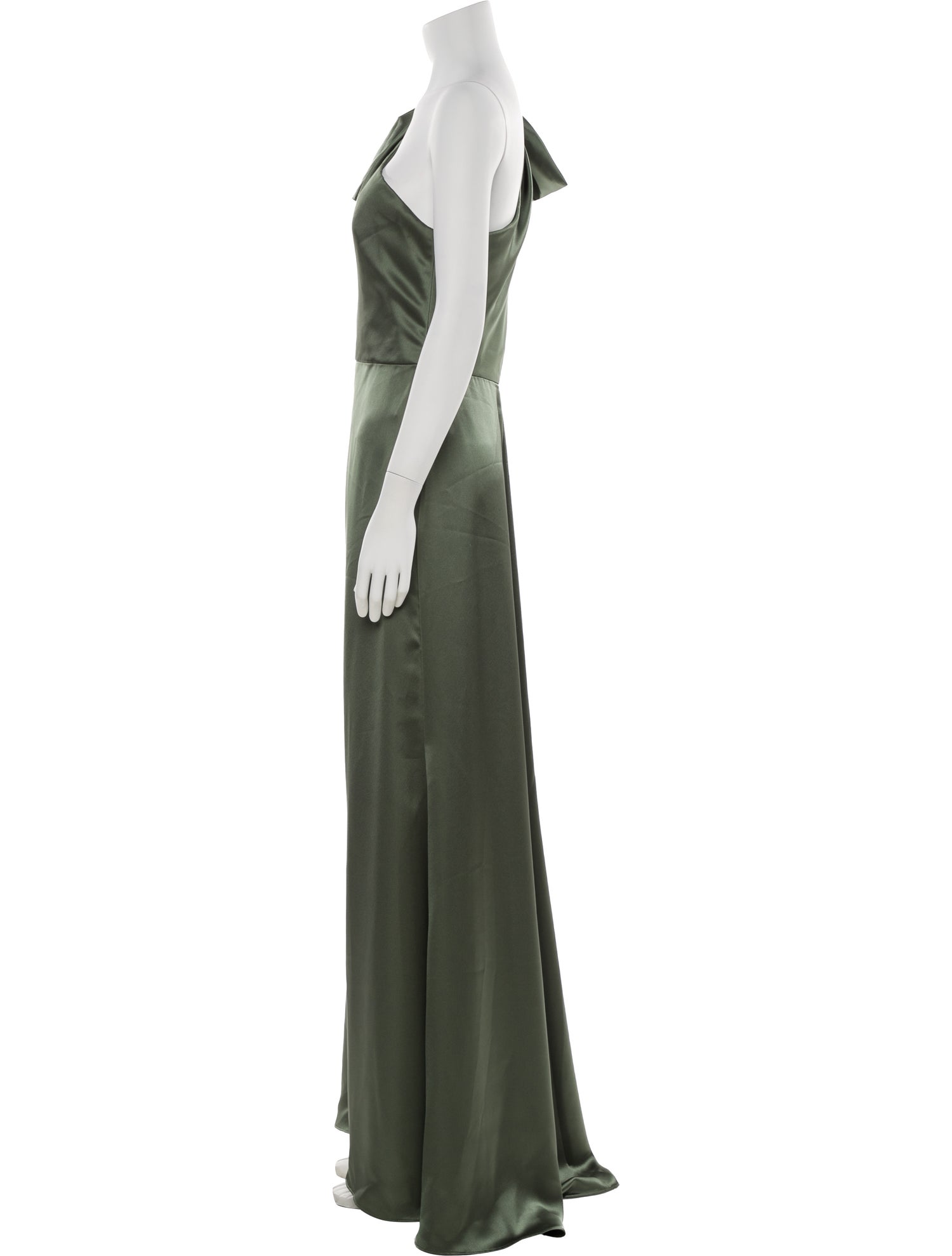 Amsale One-Shoulder Long Dress