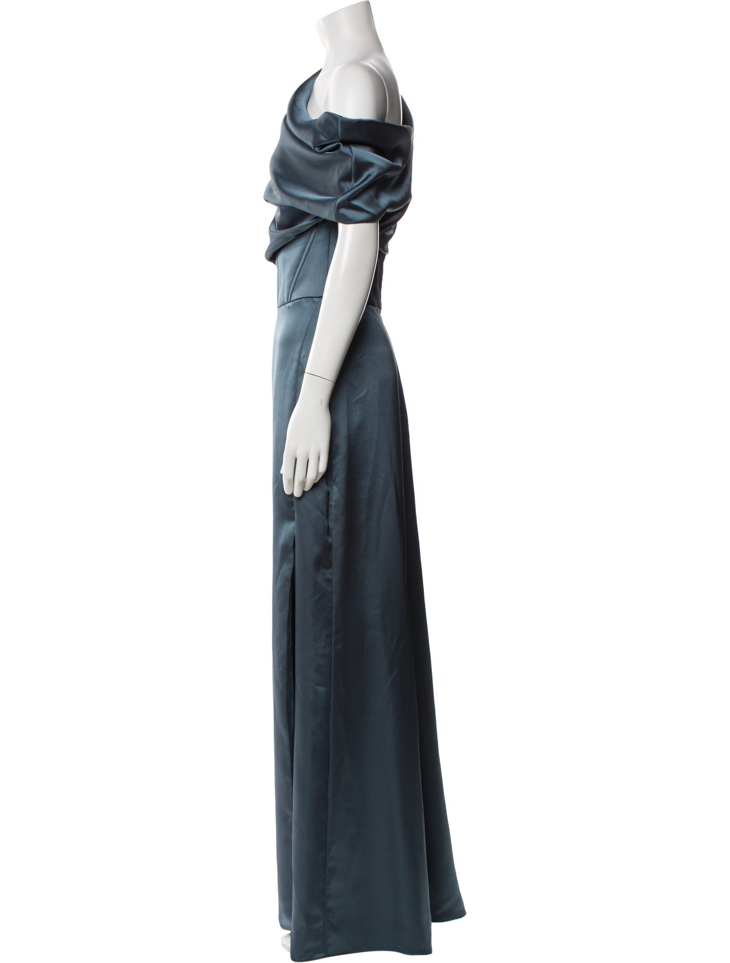 Amsale Cowl Neck Long Dress