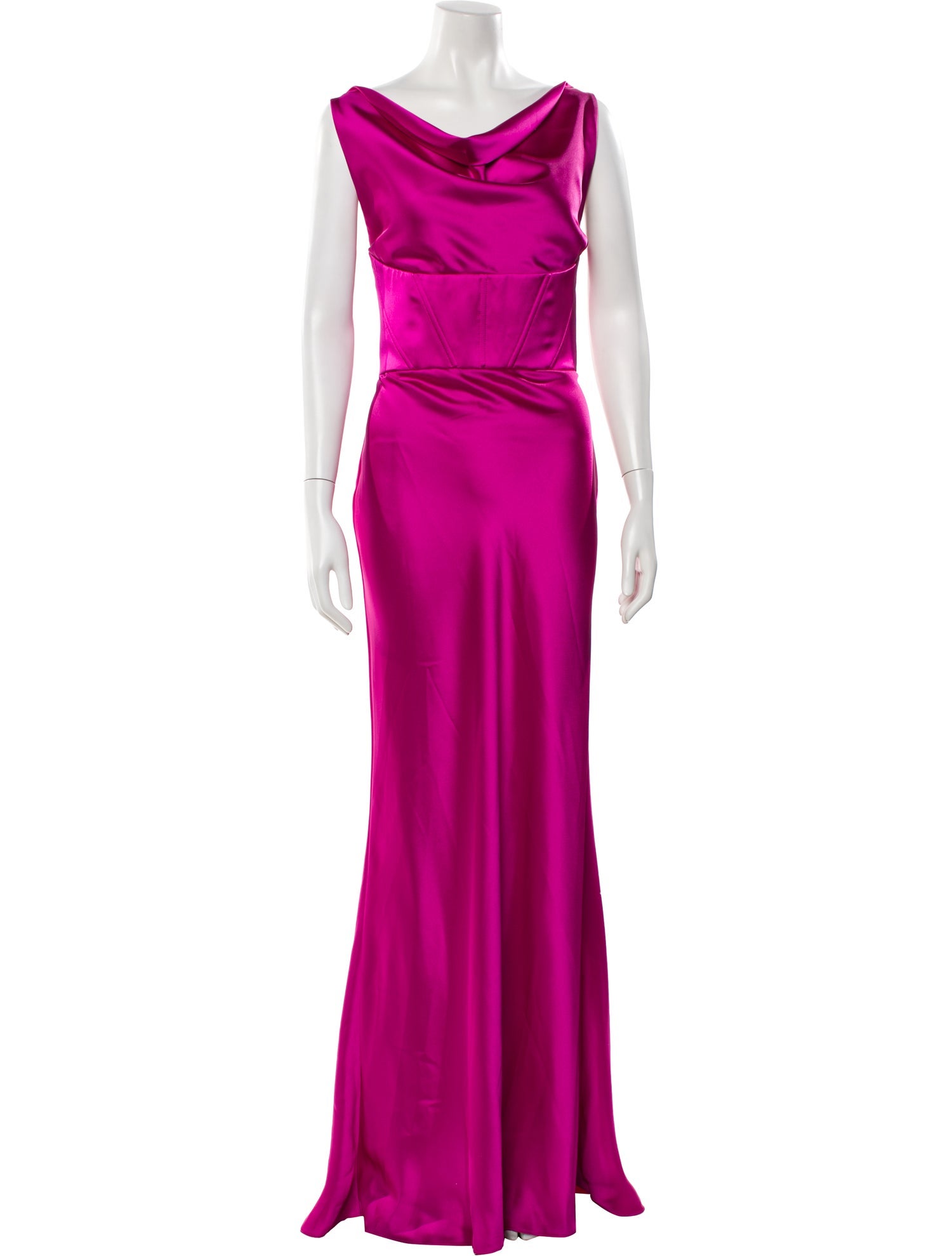 Amsale Cowl Neck Long Dress