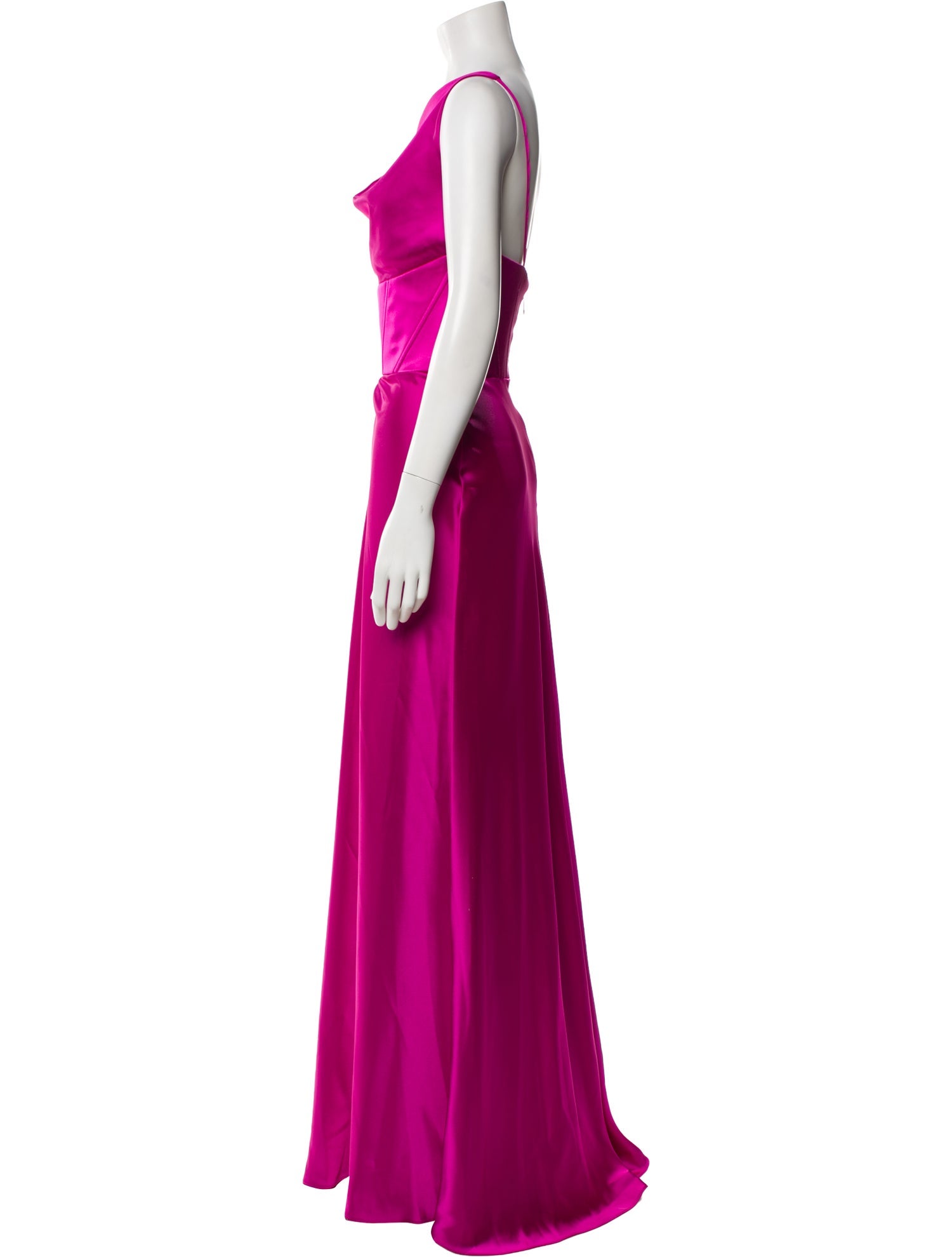 Amsale Cowl Neck Long Dress