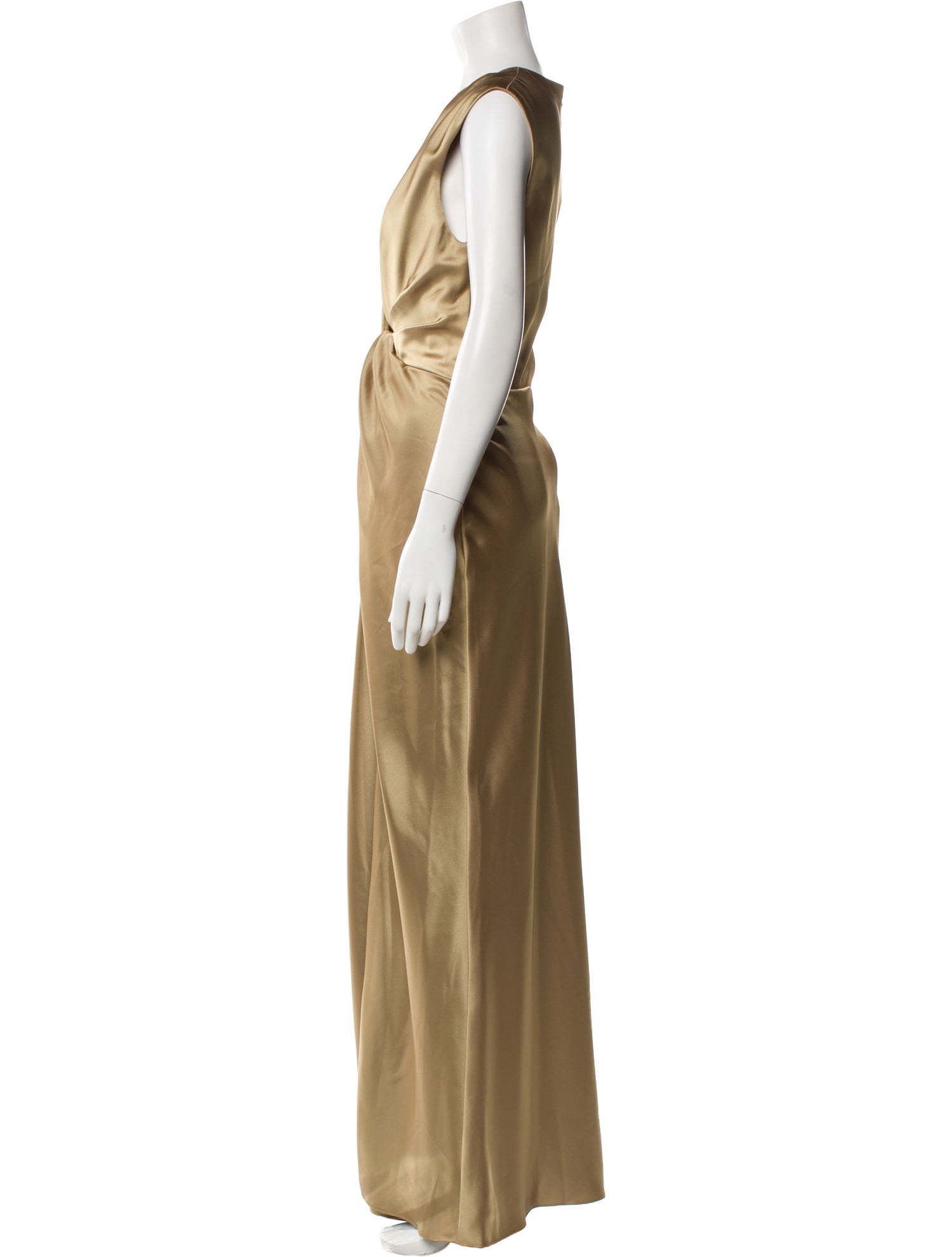 Amsale V-Neck Long Dress