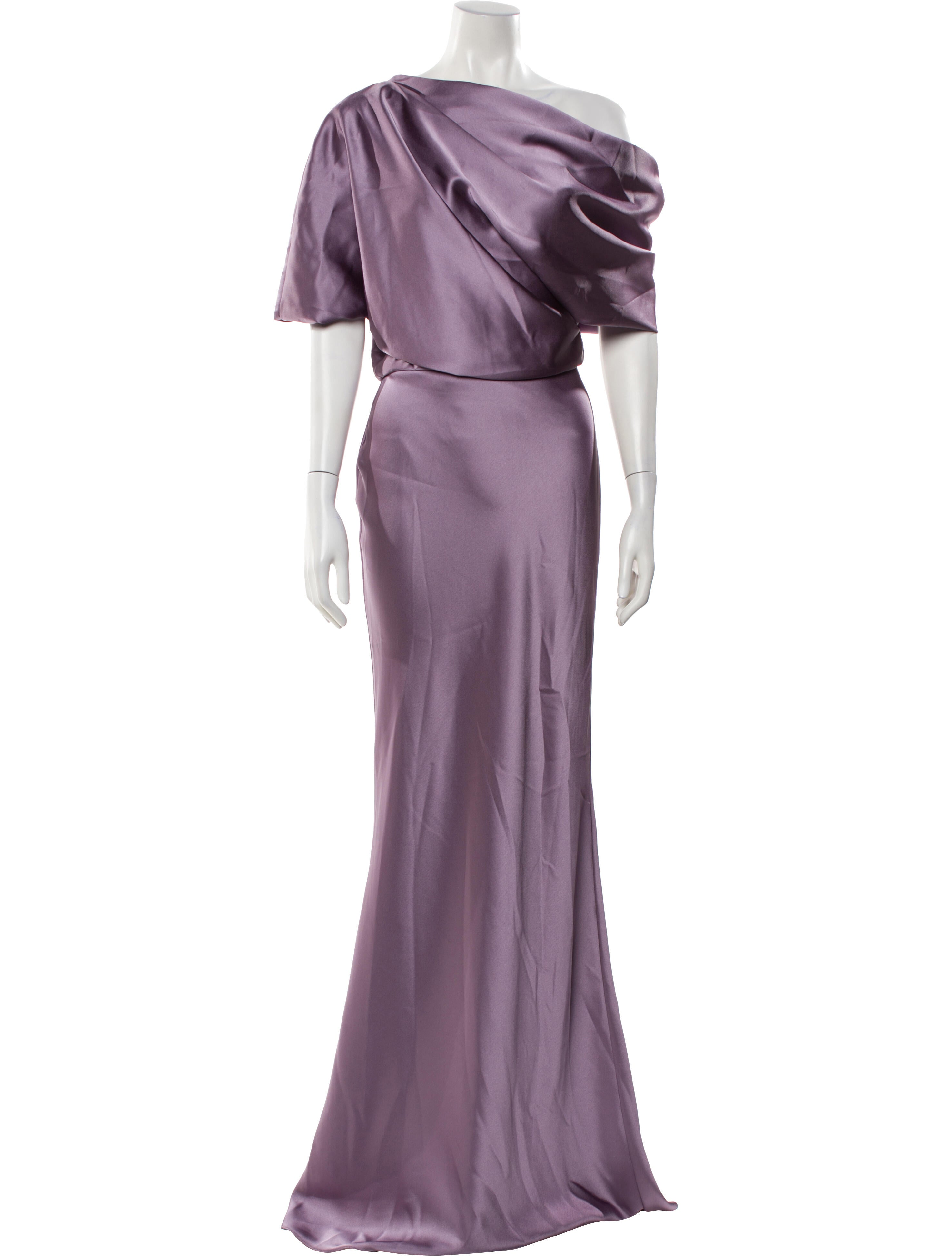 Amsale Cowl Neck Long Dress