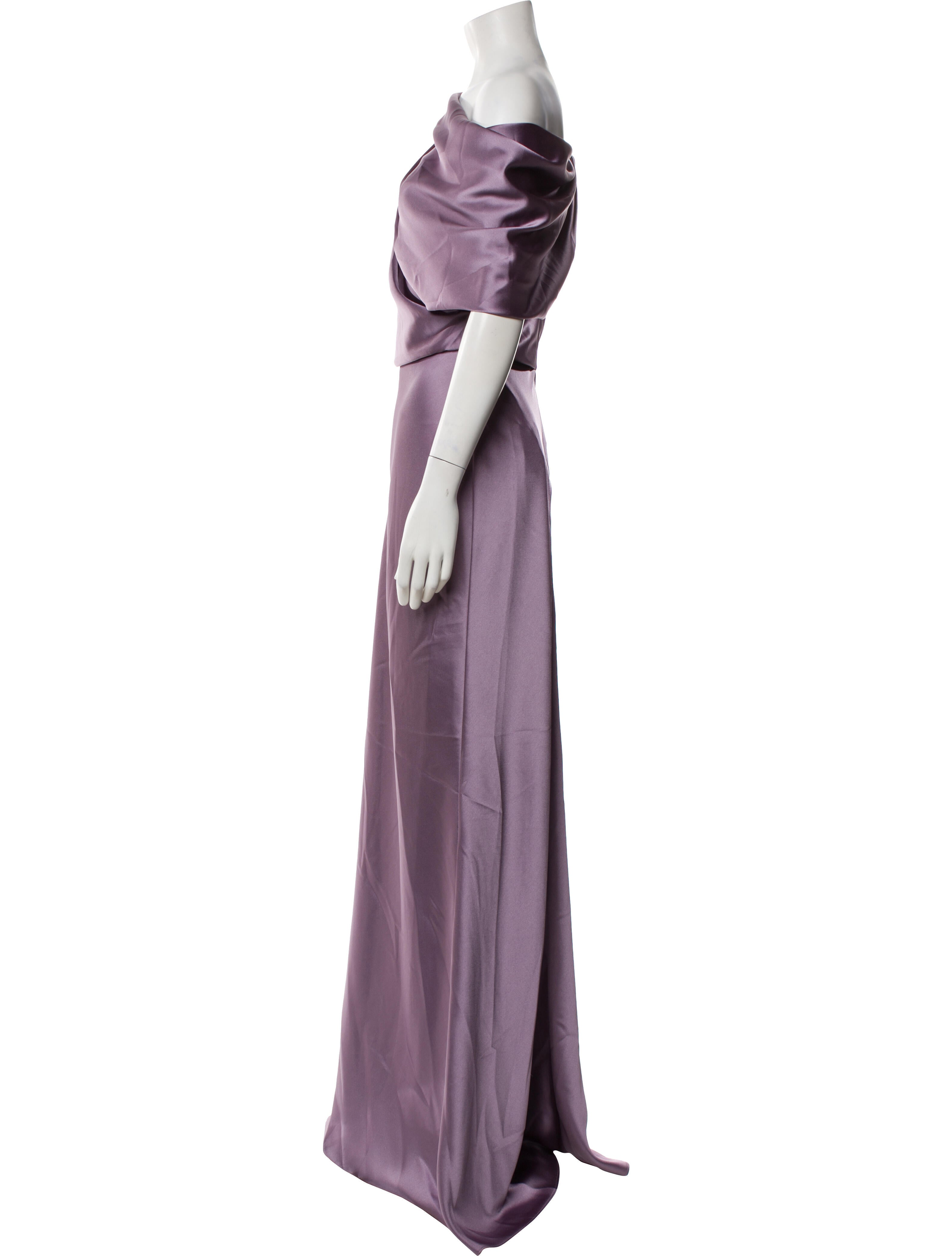 Amsale Cowl Neck Long Dress