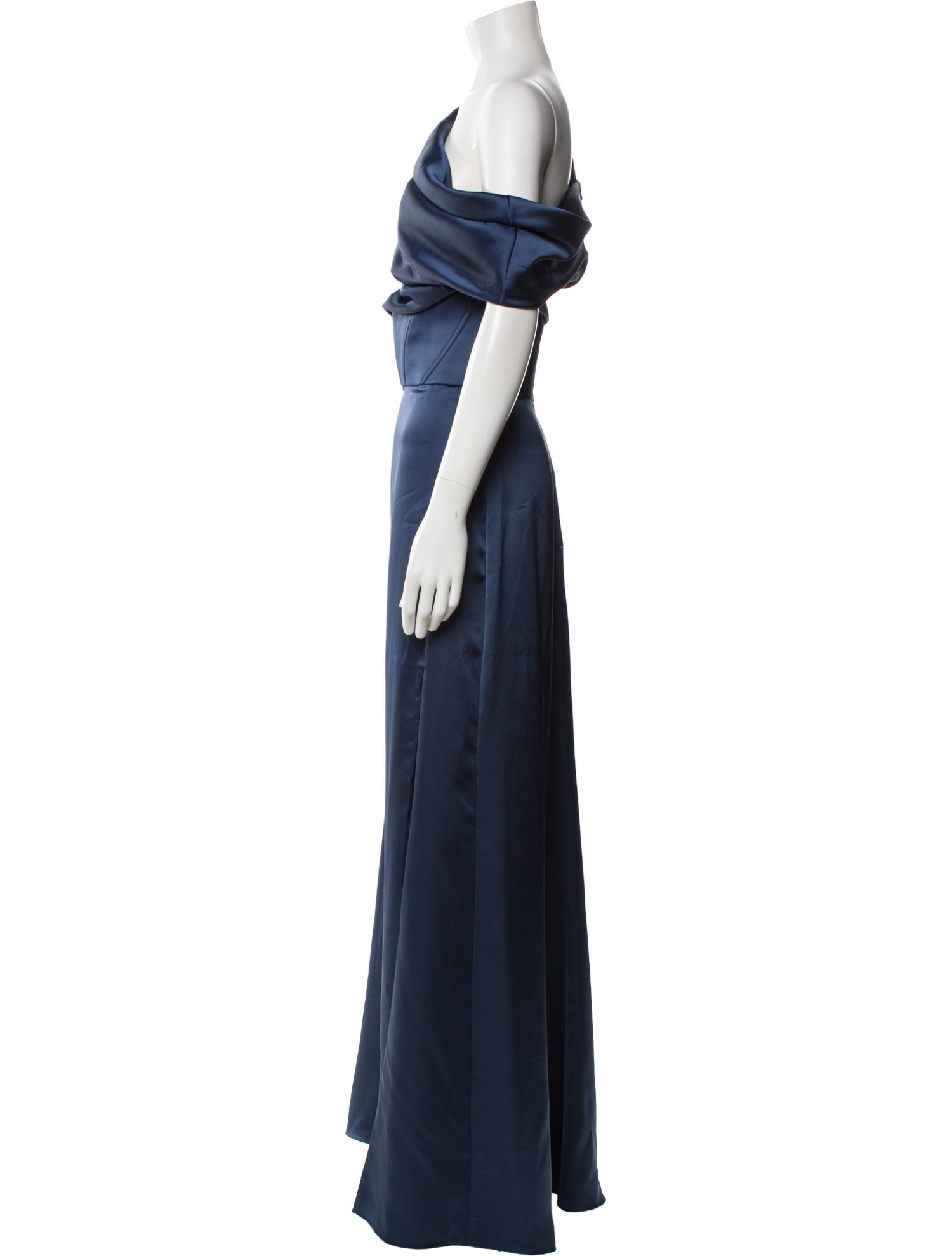 Amsale Cowl Neck Long Dress