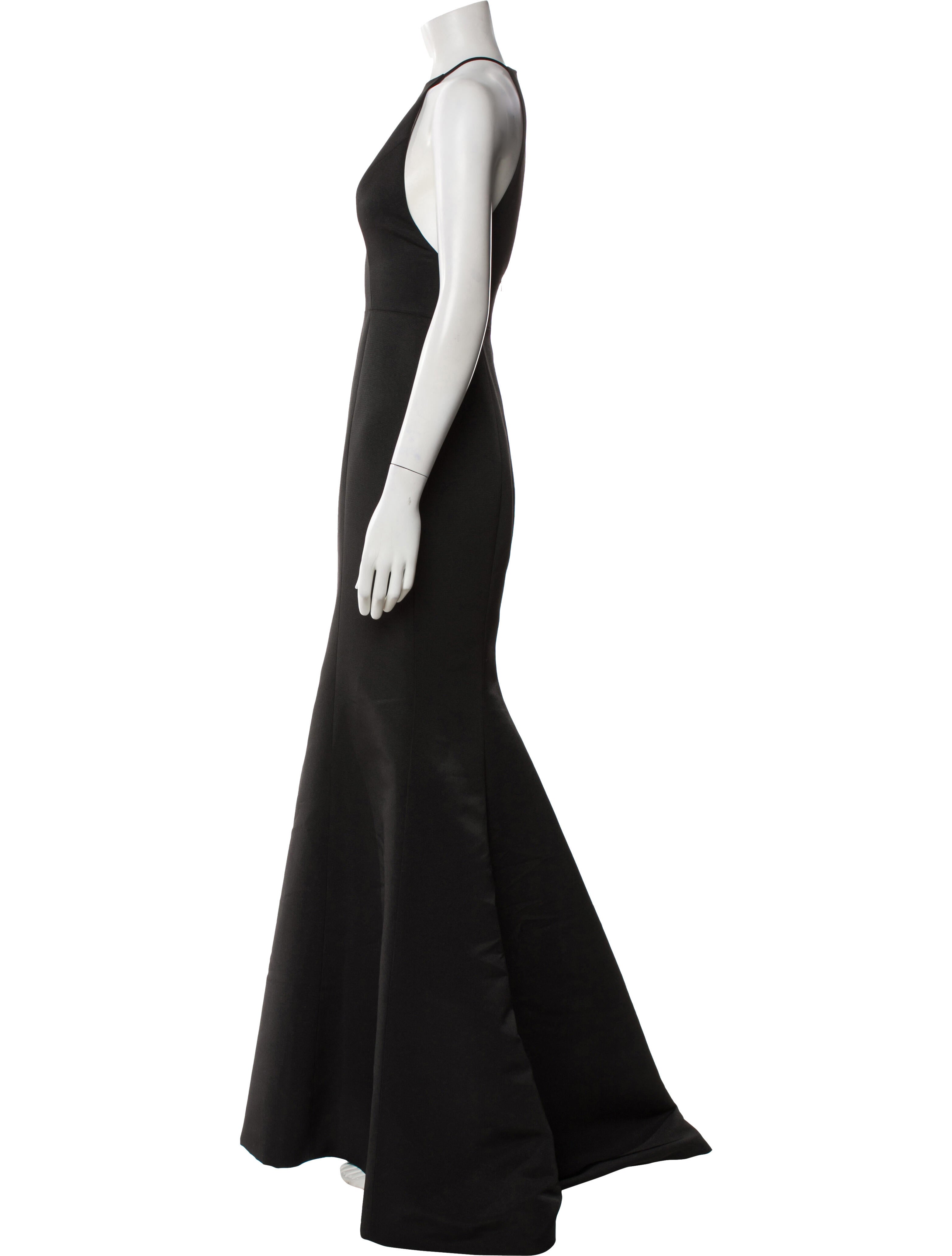 Amsale Halterneck Long Dress