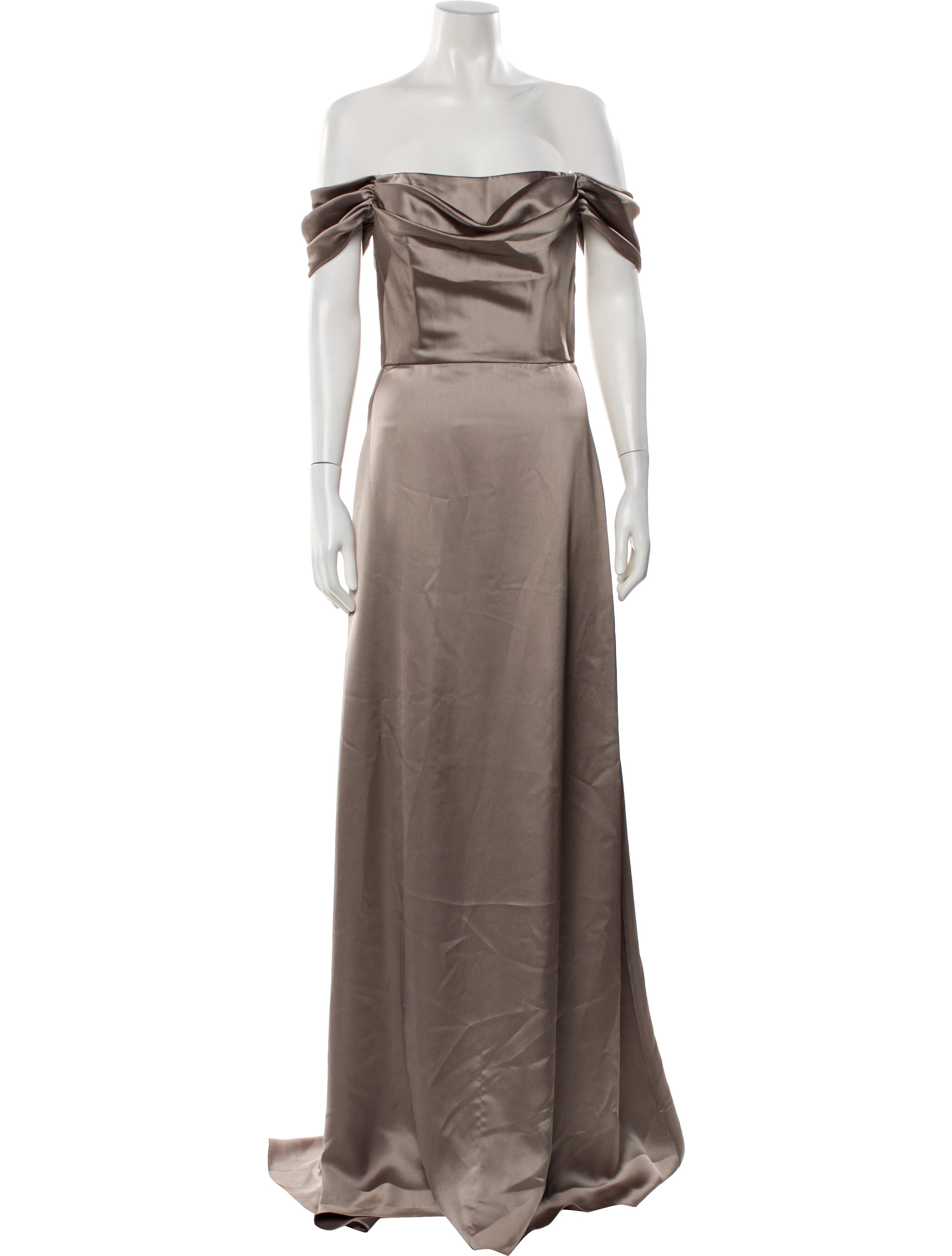 Amsale Off-The-Shoulder Long Dress