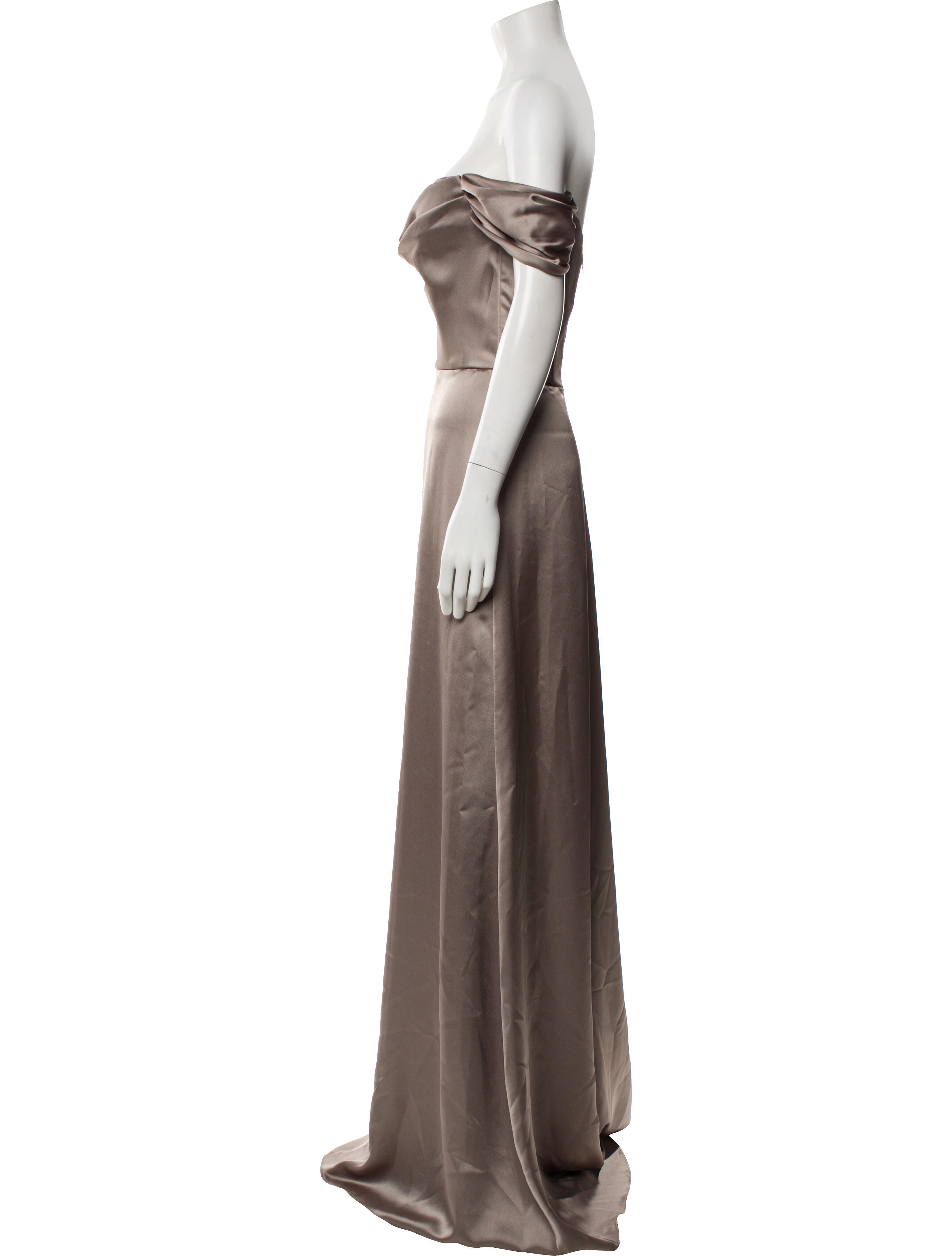 Amsale Off-The-Shoulder Long Dress