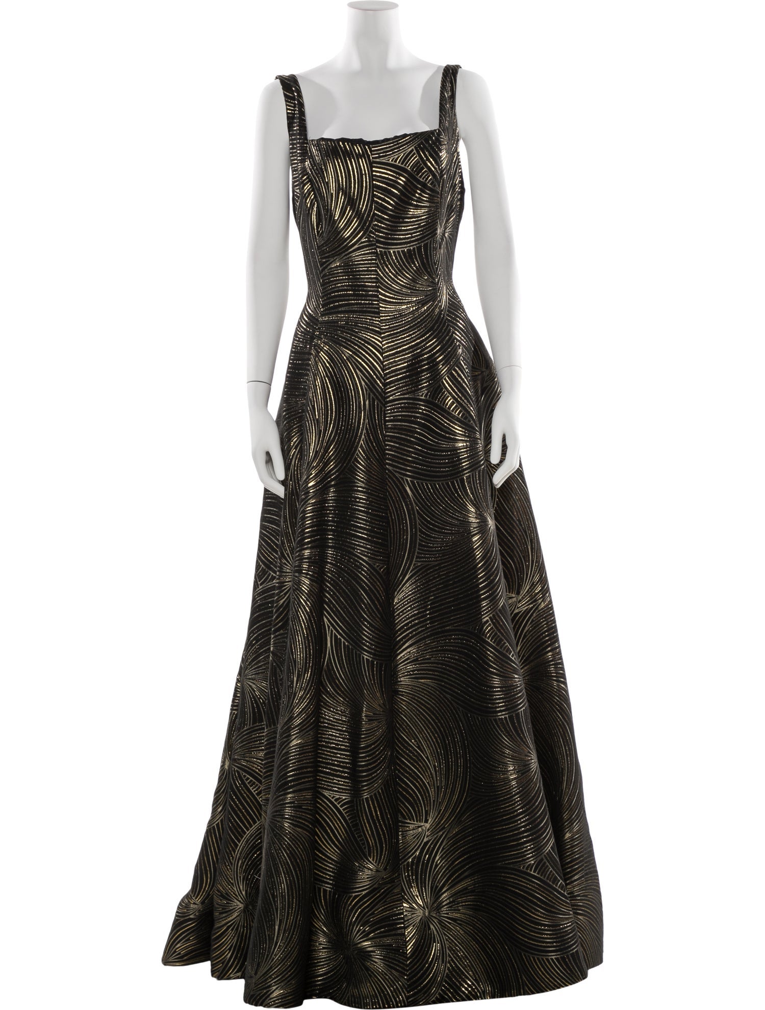 long beaded mermaid dress Andrea & Leo A1298 Gown with Faux Feather Train Blue / 2 Cozy Elegant Black and Silver Size:One Full Length Fabric