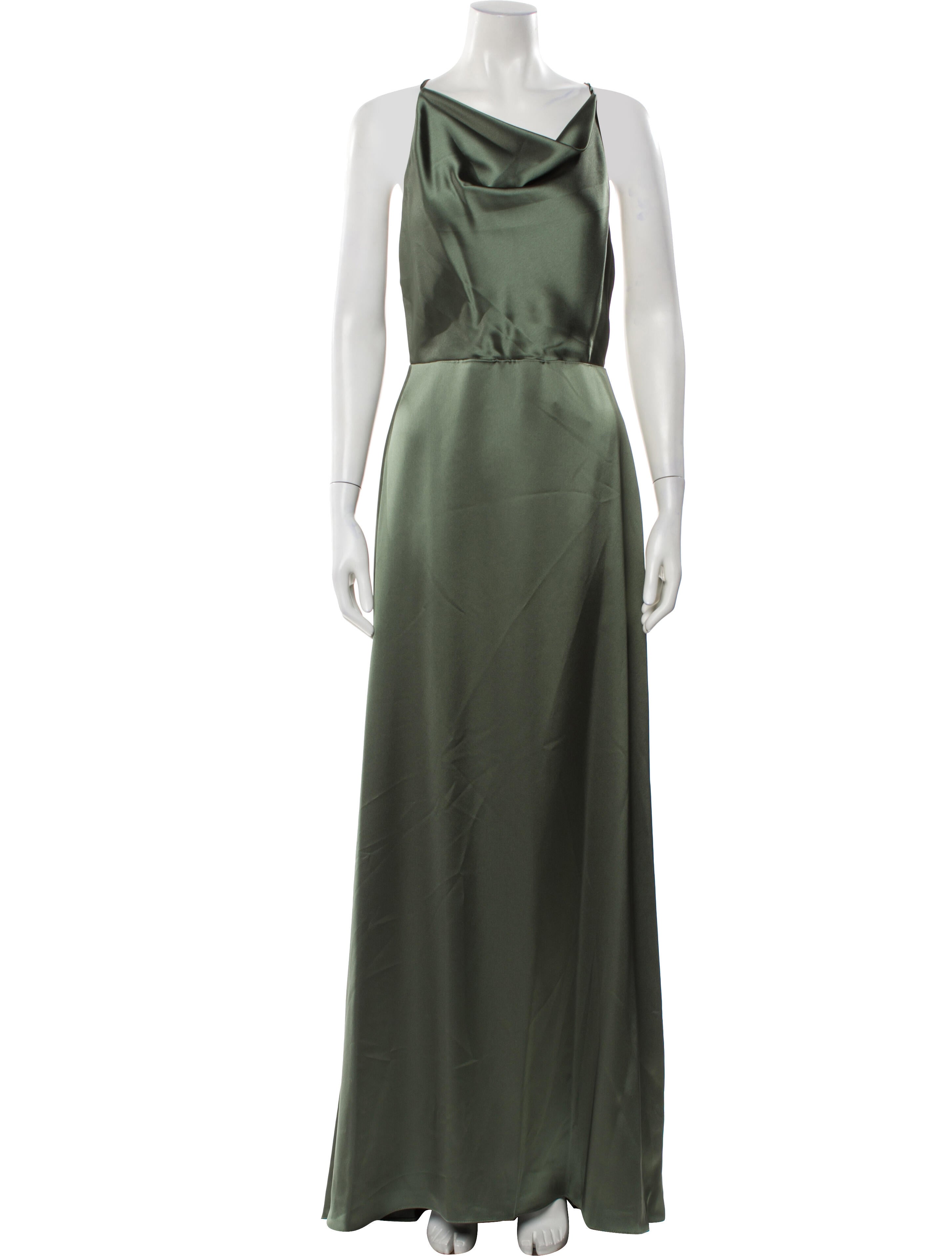 Amsale Cowl Neck Long Dress
