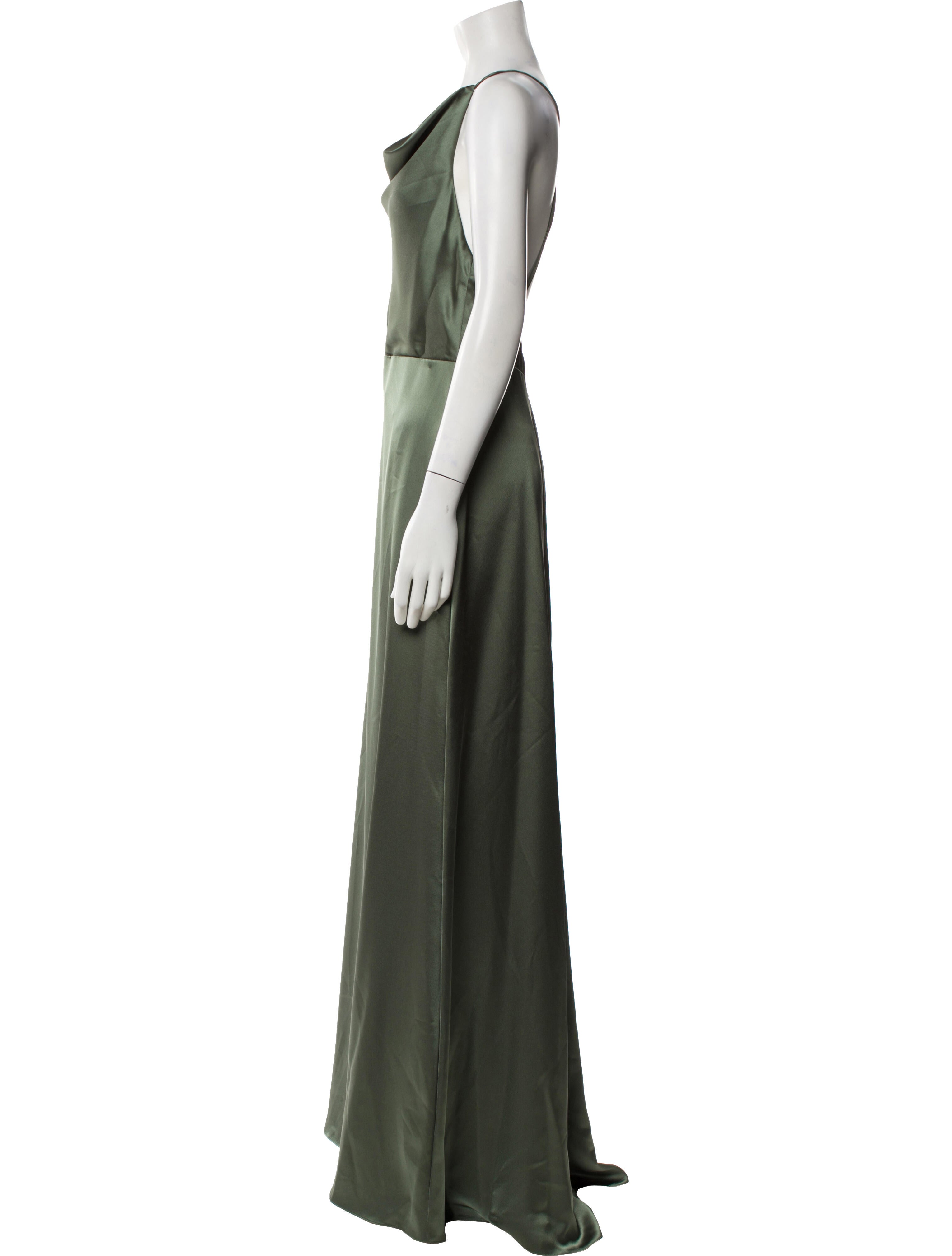 Amsale Cowl Neck Long Dress
