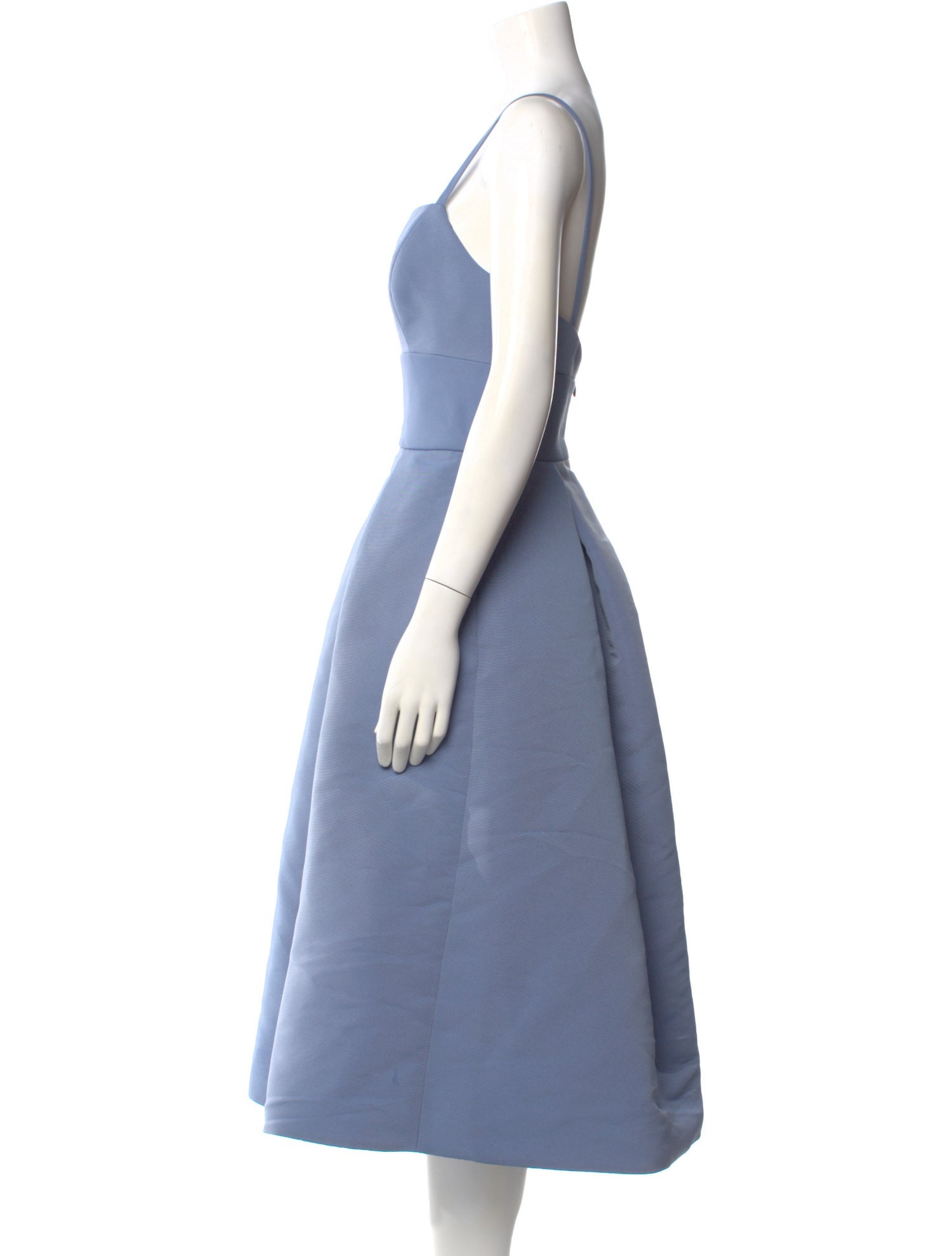 Amsale Square Neckline Midi Length Dress