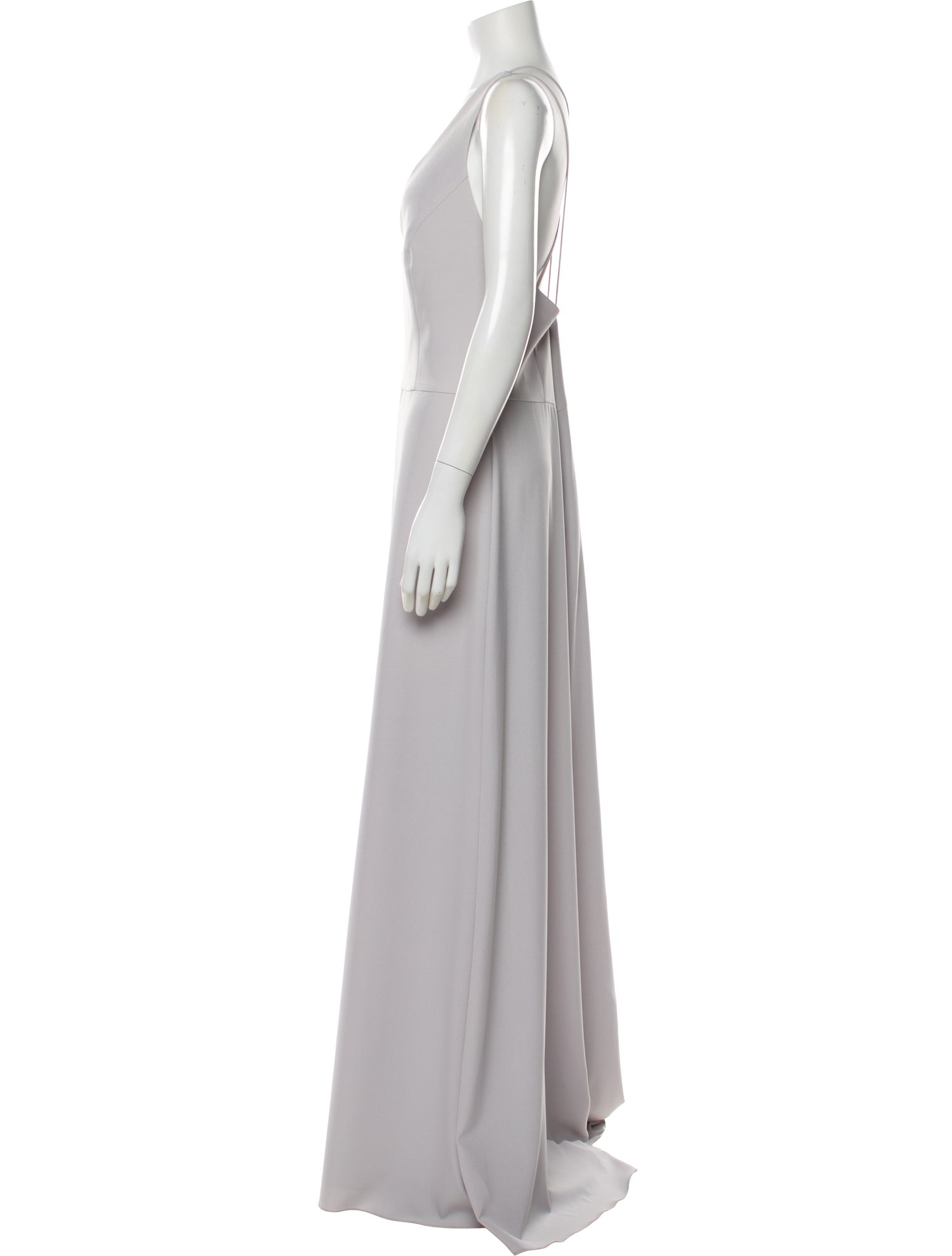 Amsale V-Neck Long Dress