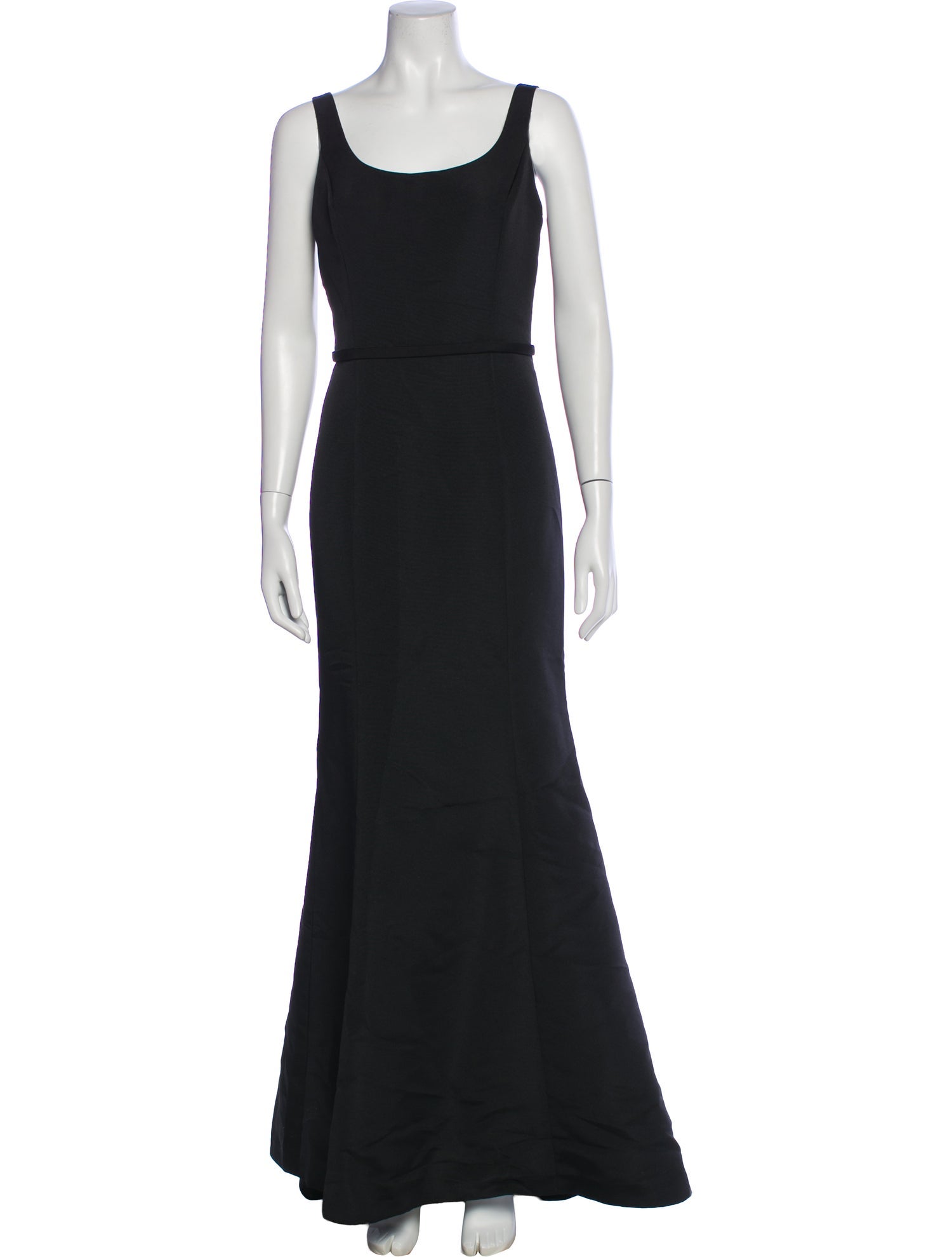 Amsale Scoop Neck Long Dress