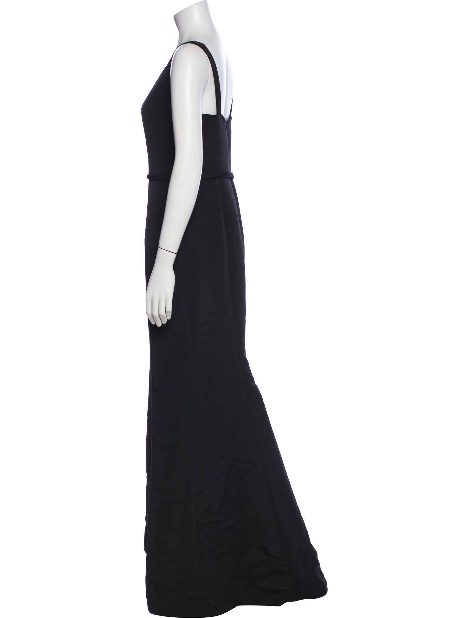 Amsale Scoop Neck Long Dress