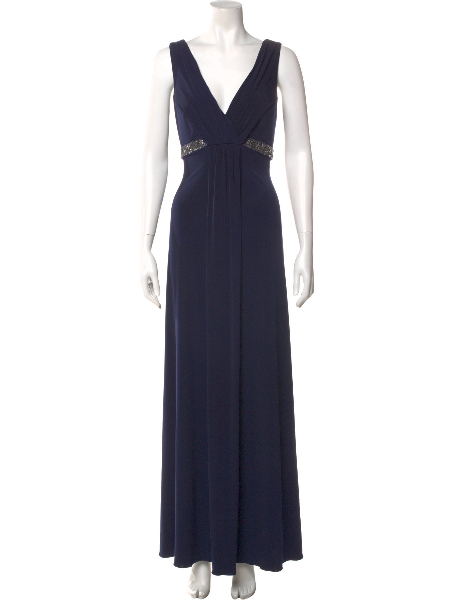 Amsale V-Neck Long Dress