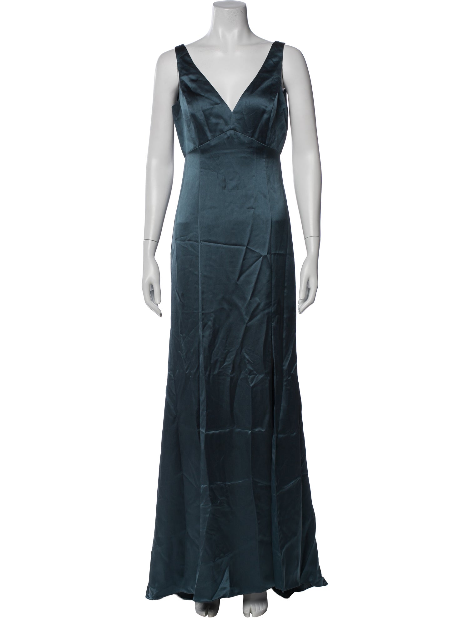 Amsale V-Neck Long Dress