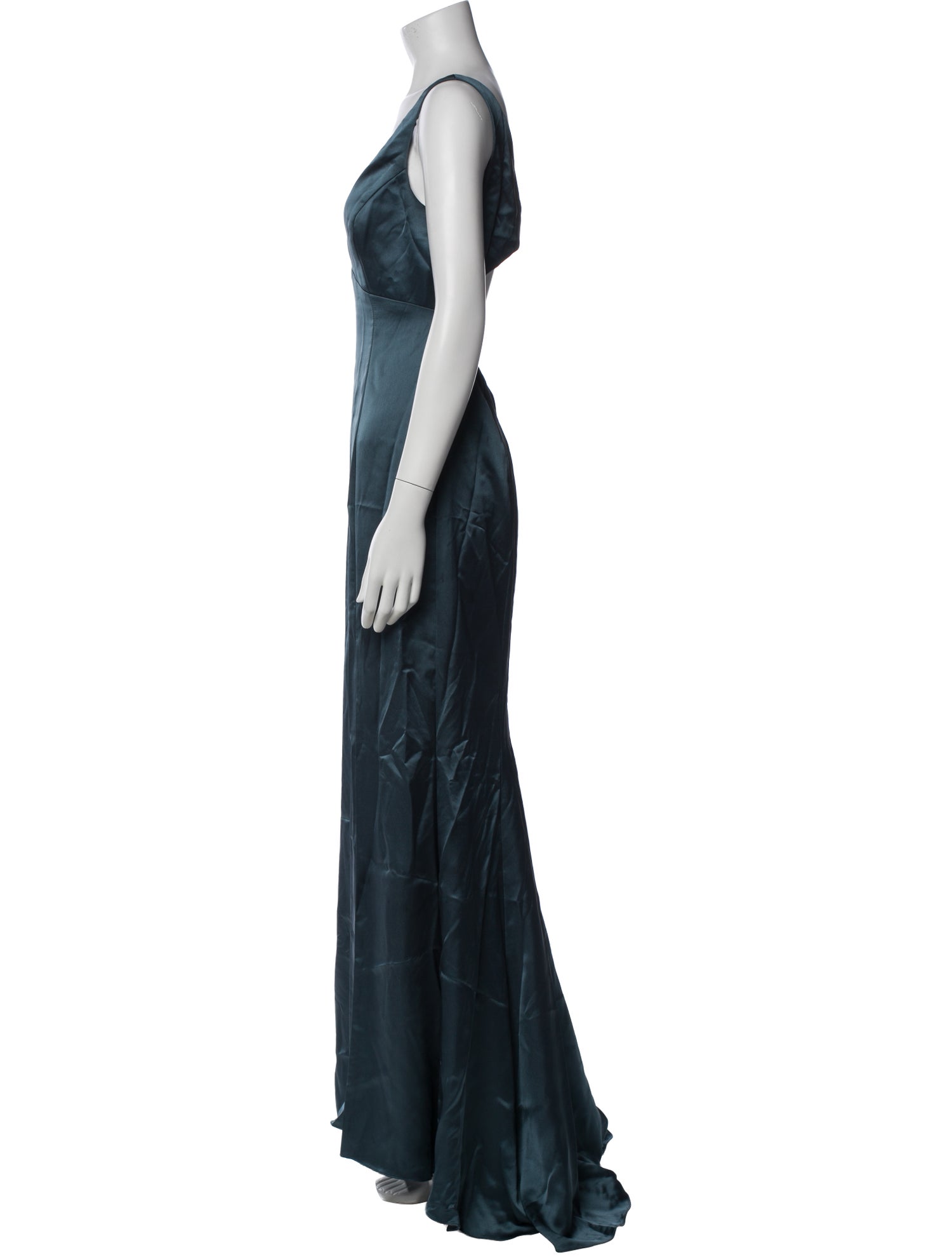 Amsale V-Neck Long Dress