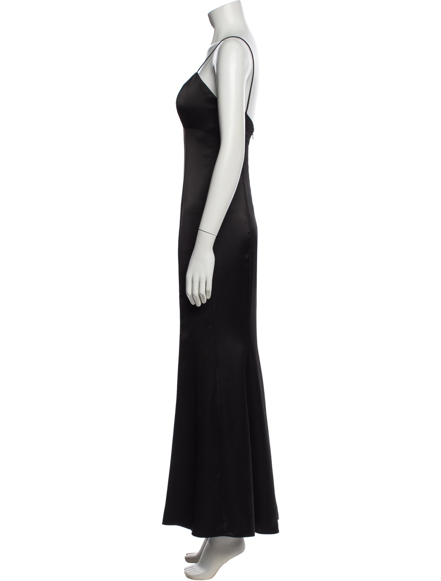 Amsale V-Neck Long Dress