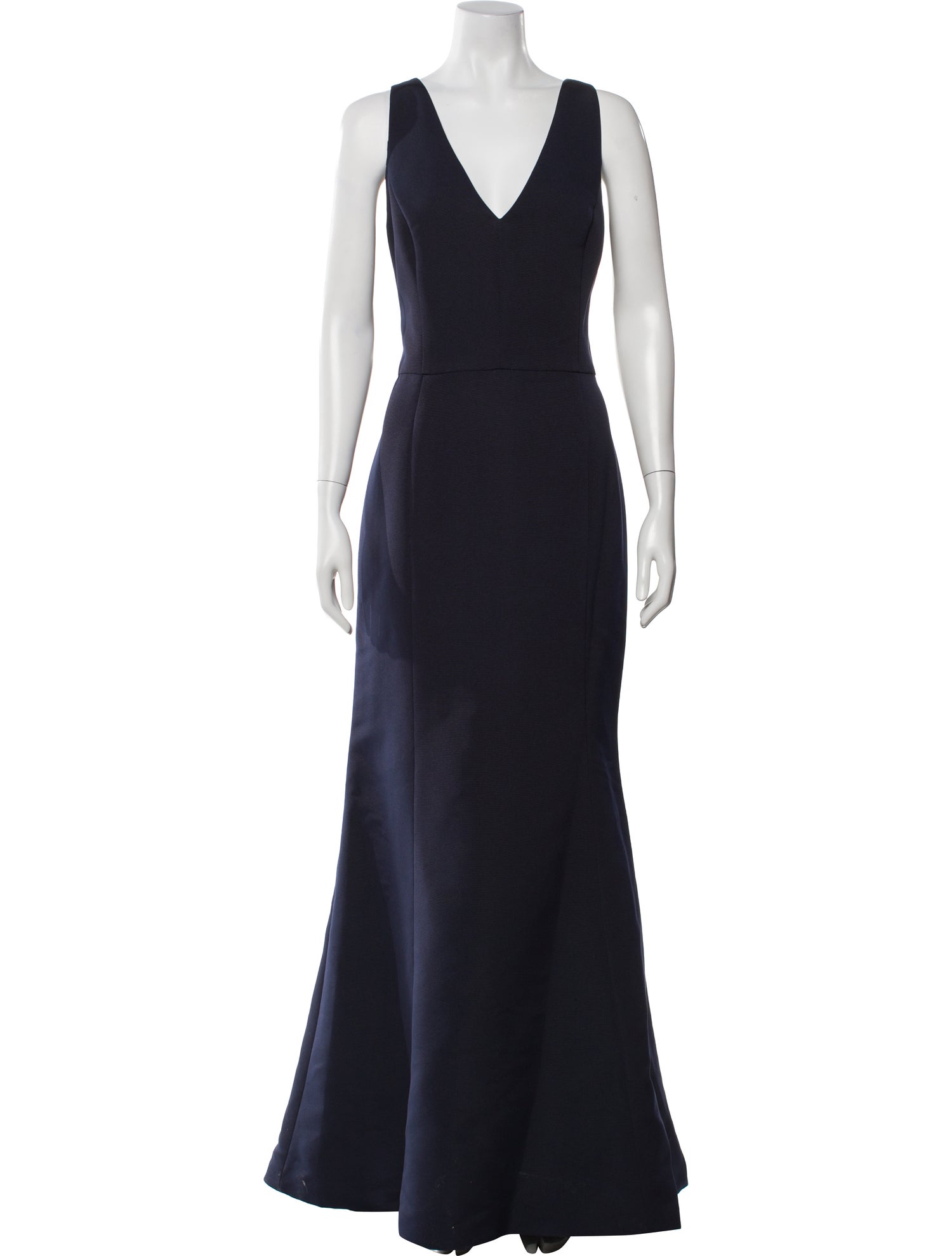 Amsale V-Neck Long Dress