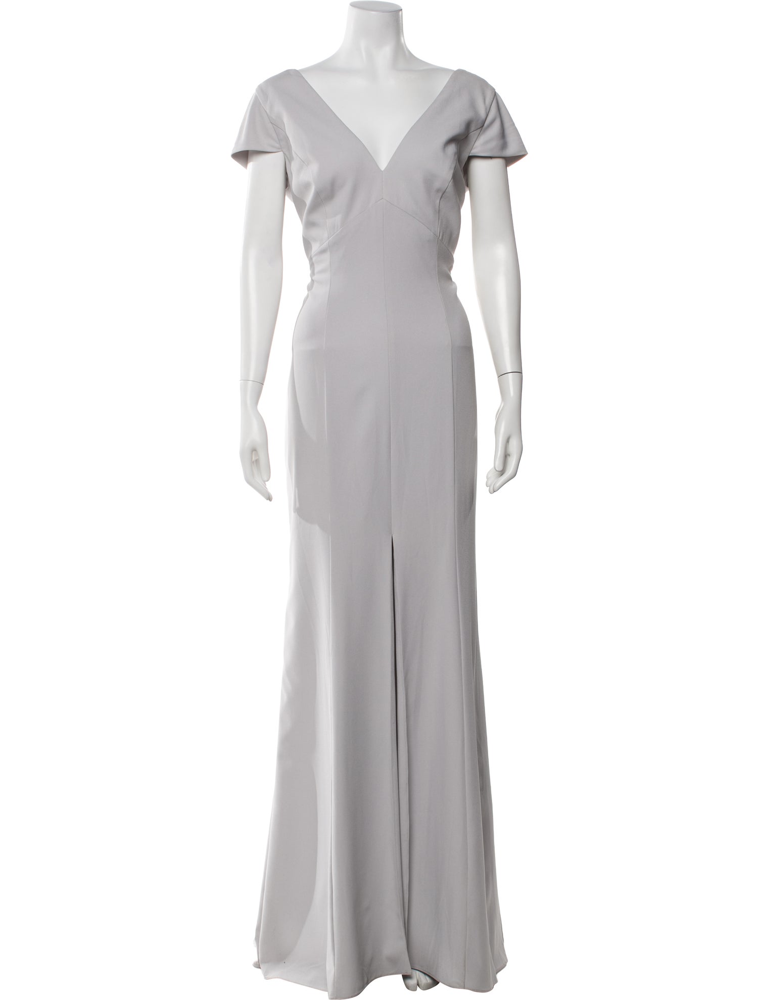 Amsale V-Neck Long Dress