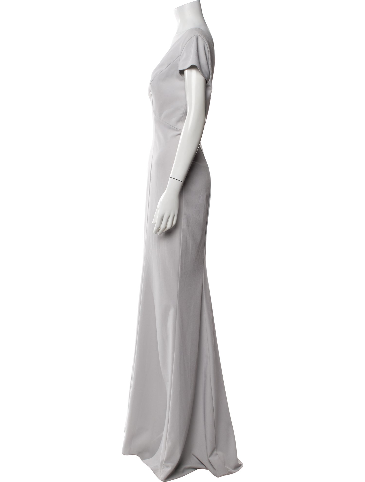 Amsale V-Neck Long Dress