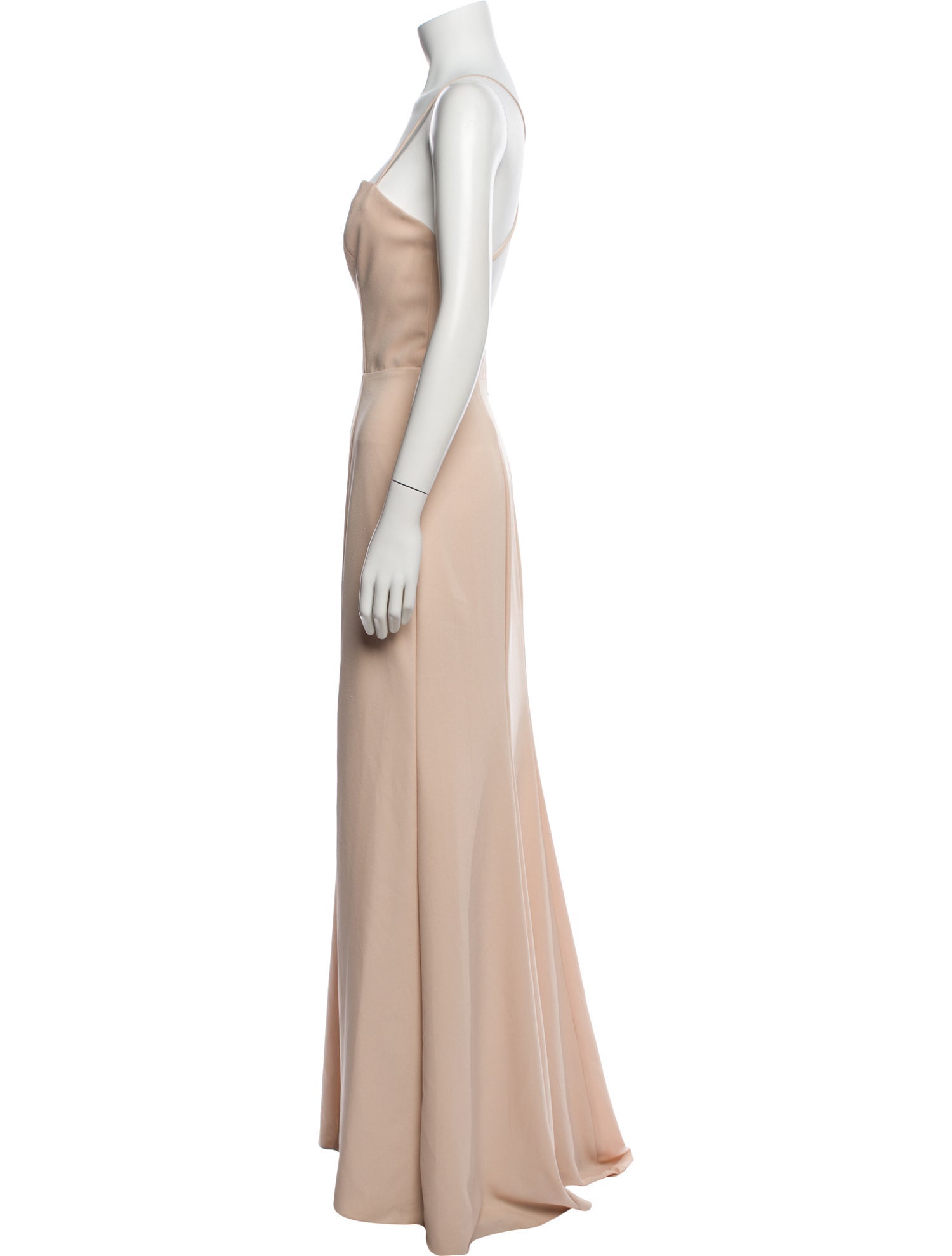 Amsale Square Neckline Long Dress