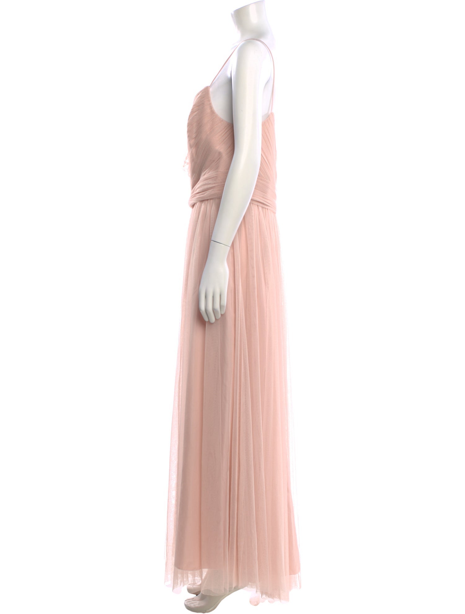 Amsale Square Neckline Long Dress