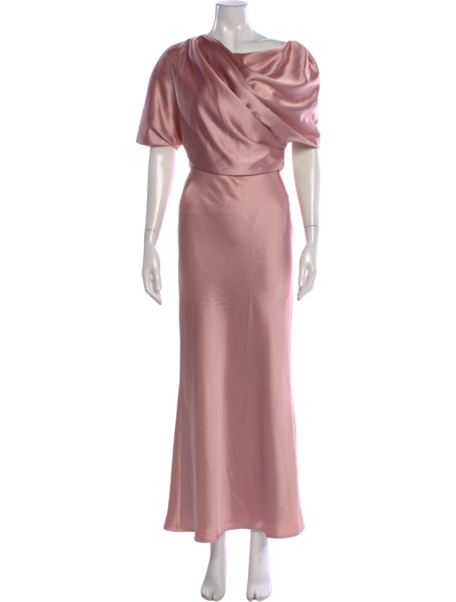 amsale pink dress Amsale Women's Pink Blush Silk Gown Dress Strapless, Full Length, Size 0 EUC