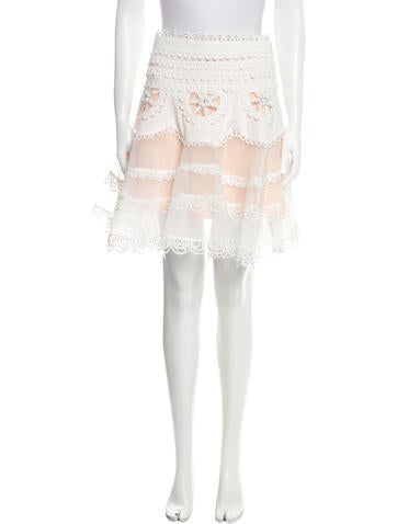 Amuse Skirts Scalloped Accent Knee-Length Skirt M