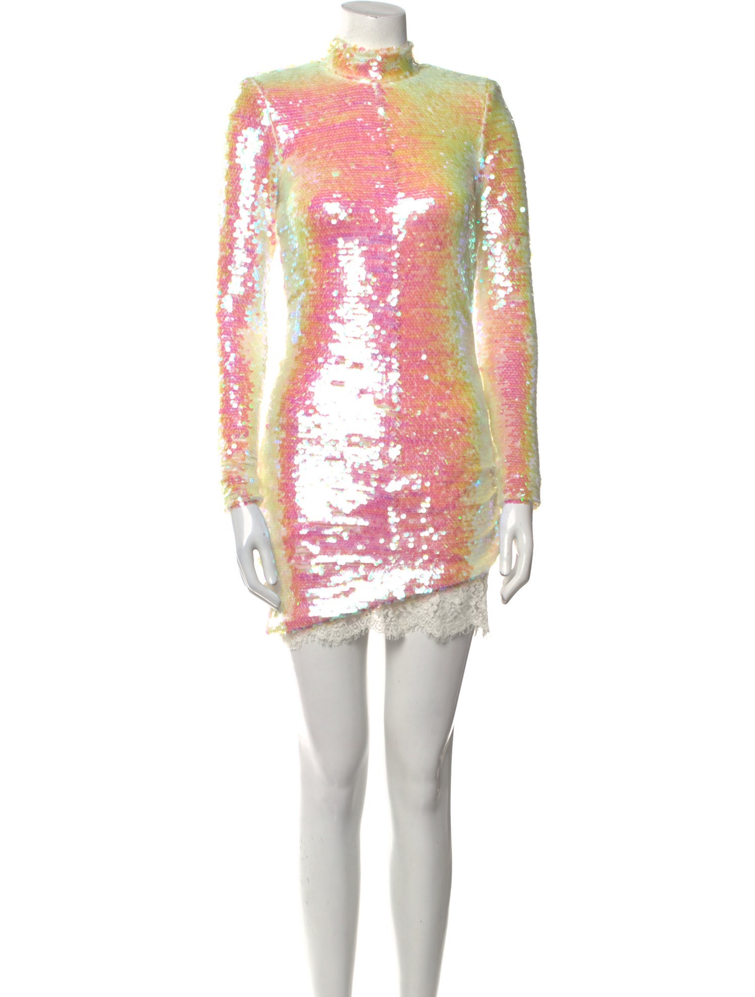 Amanda Uprichard Mock Neck Mini Dress