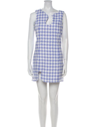 Amanda Uprichard Plaid Print Mini Dress