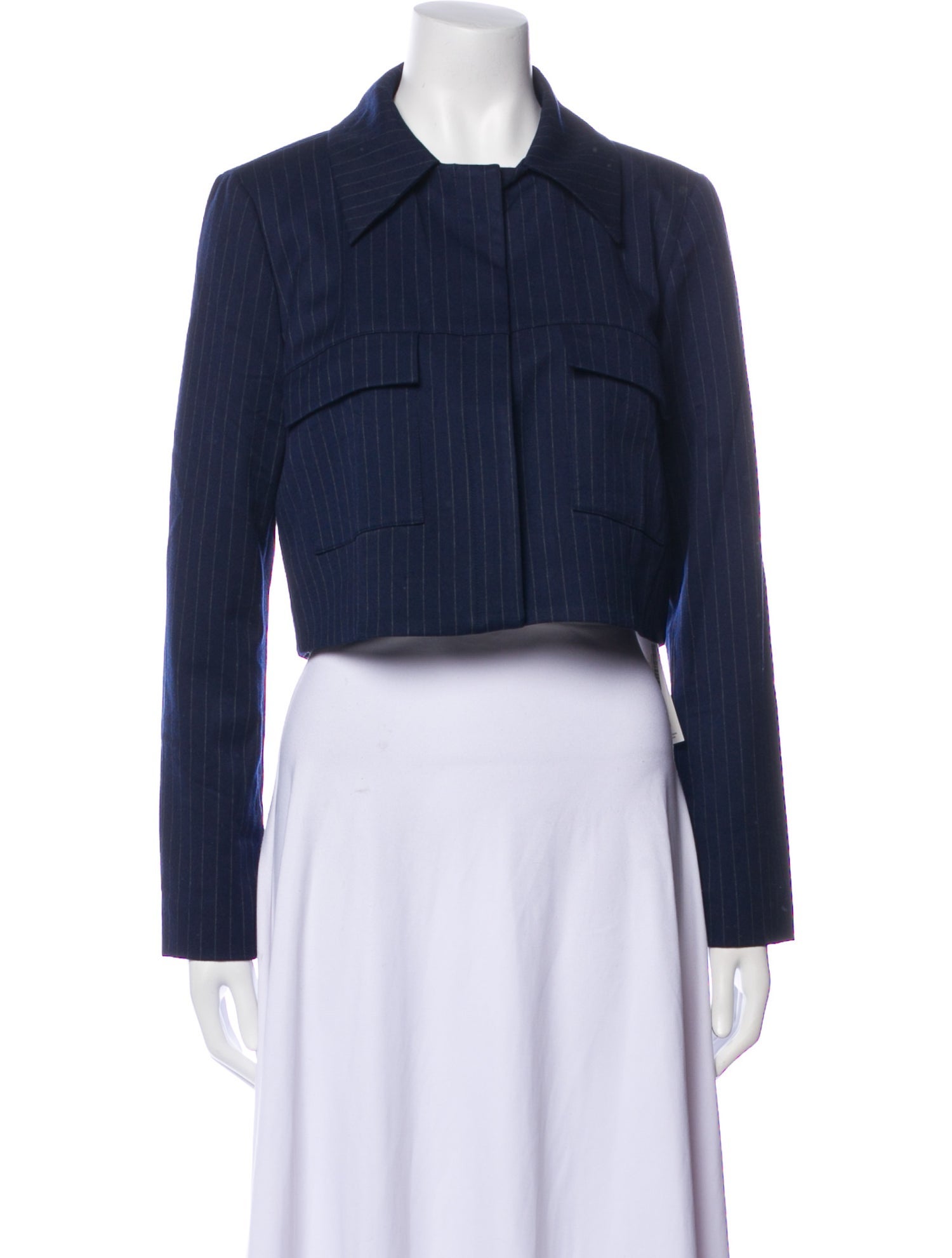 Amanda Uprichard Striped Denim Jacket