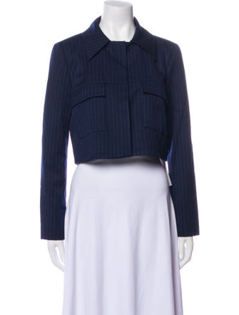 Amanda Uprichard Striped Denim Jacket