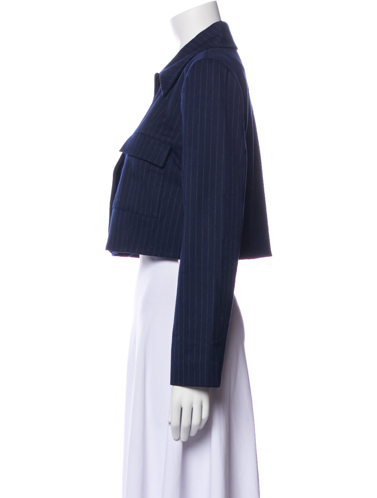 Amanda Uprichard Striped Denim Jacket