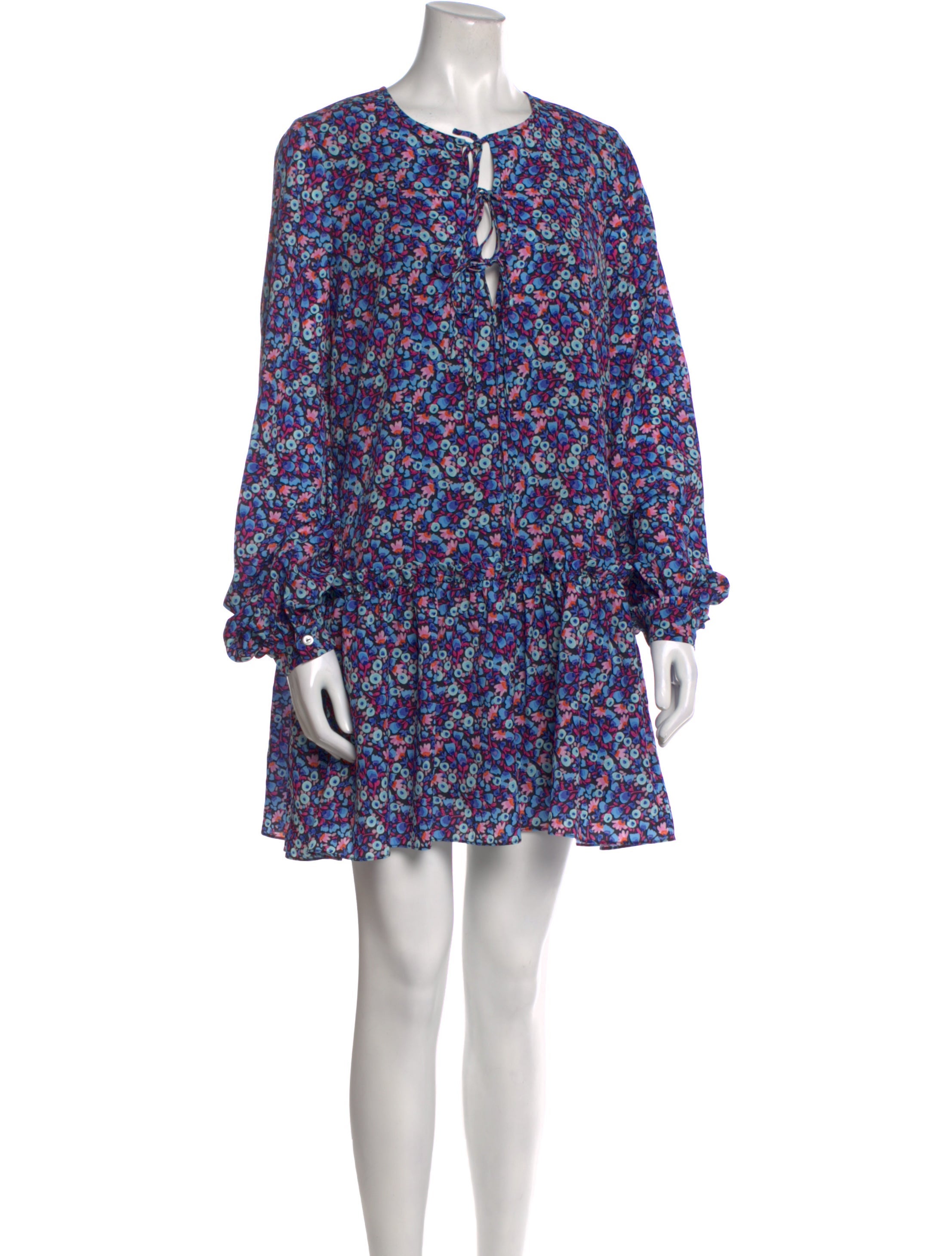 AMUR Floral Print Mini Dress