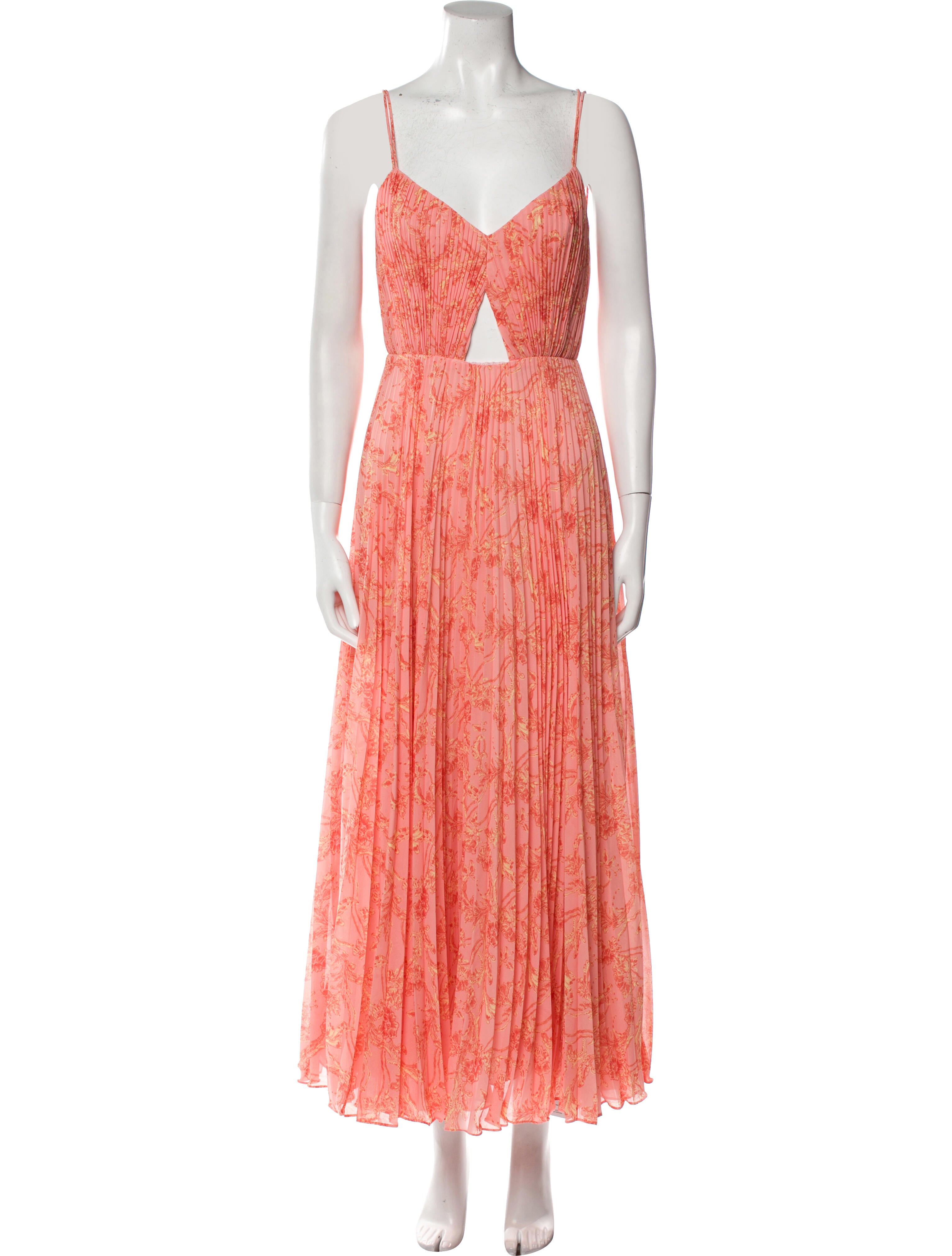 AMUR Printed Long Dress Orange Dresses, Clothing WAMUR23934 The