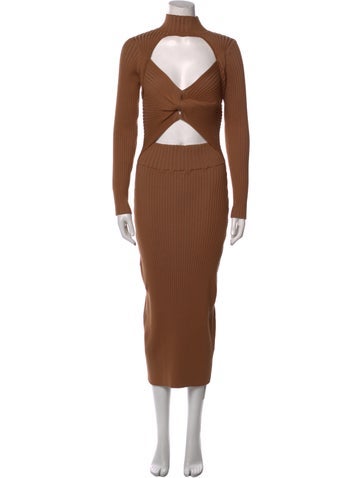 Amur Dresses Turtleneck Long Dress S