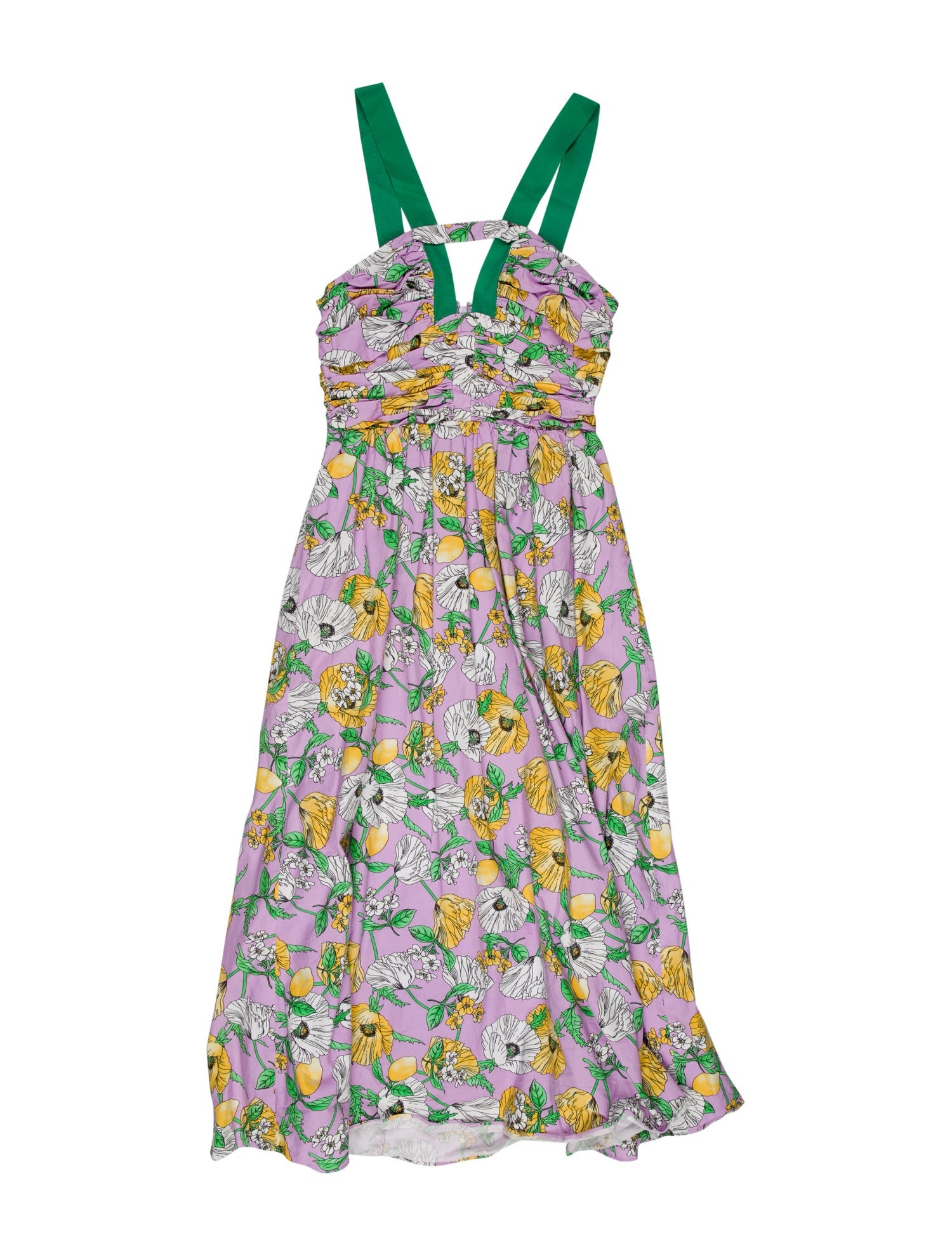 AMUR Floral Print Midi Length Dress