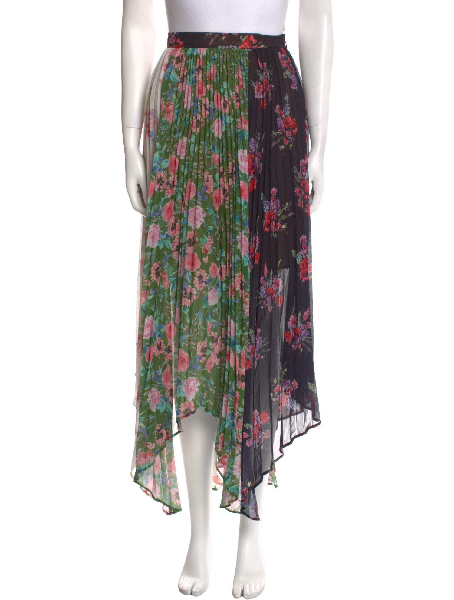 AMUR Floral Print Long Skirt