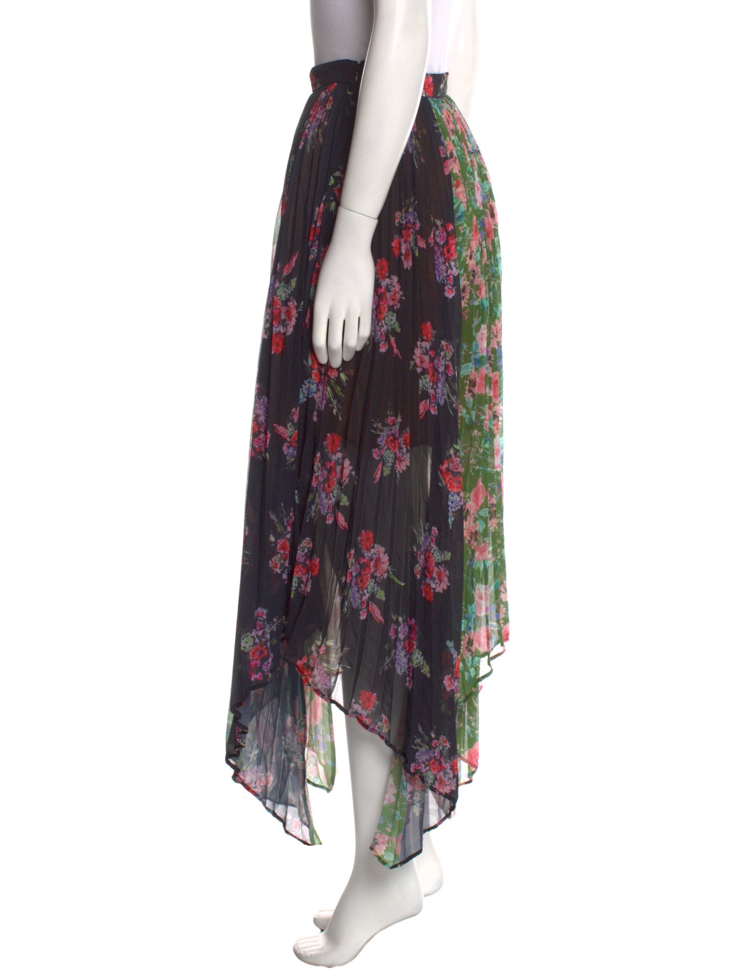 AMUR Floral Print Long Skirt