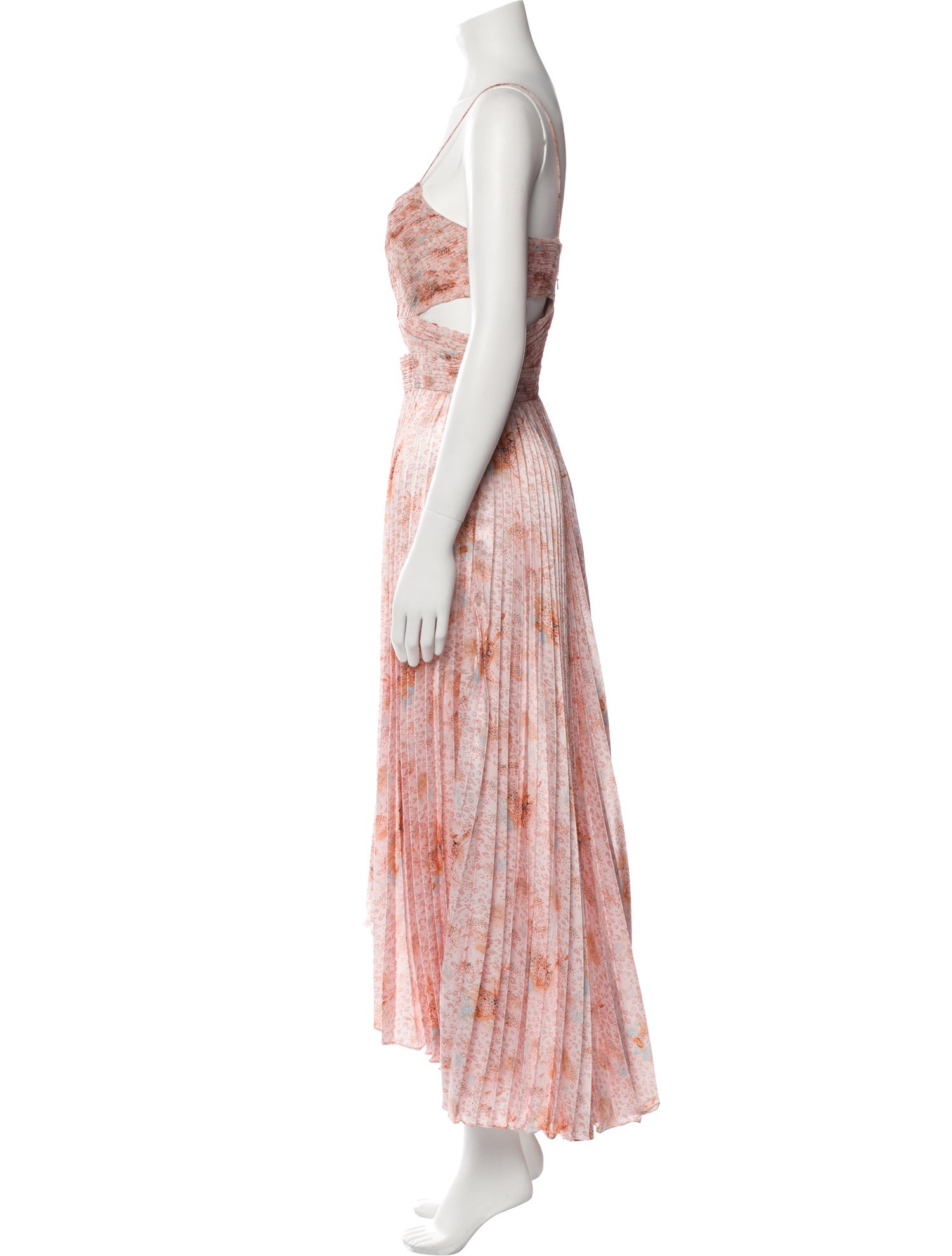 AMUR Floral Print Midi Length Dress