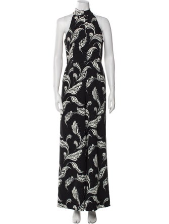 AMUR Printed Halterneck Jumpsuit