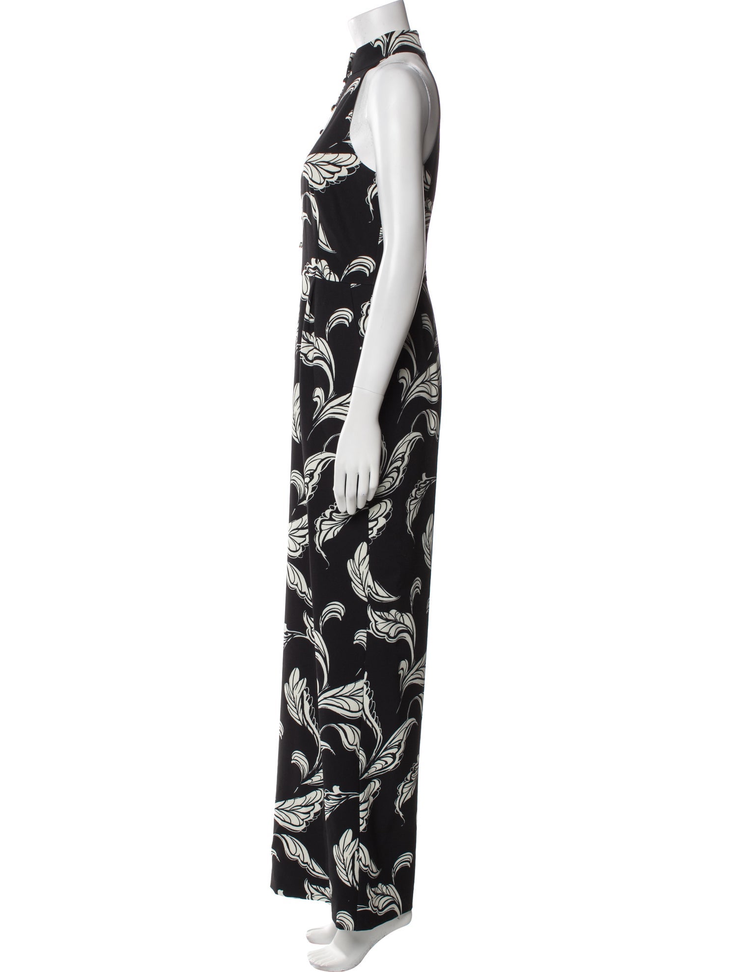 AMUR Printed Halterneck Jumpsuit