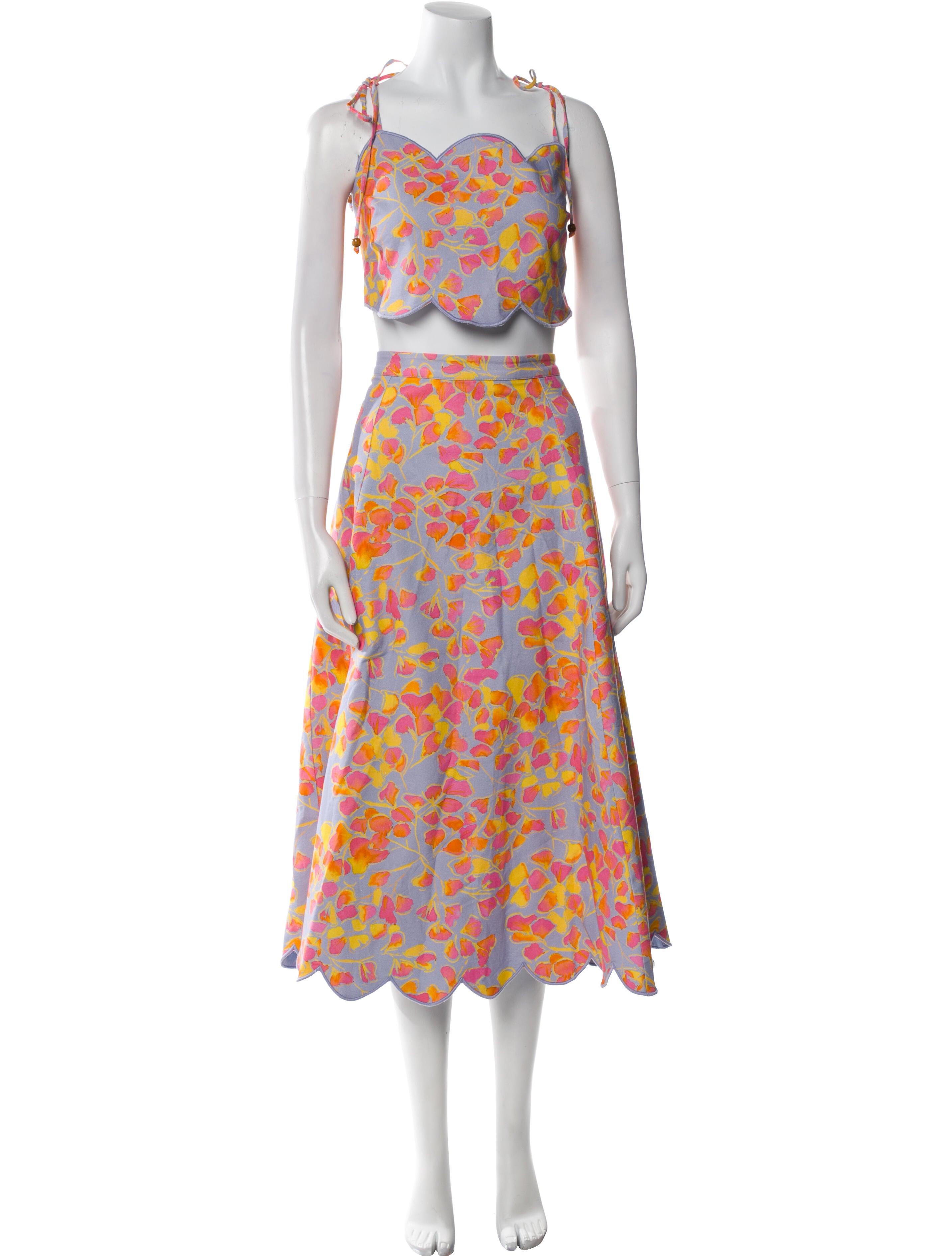 AMUR Floral Print Skirt Set