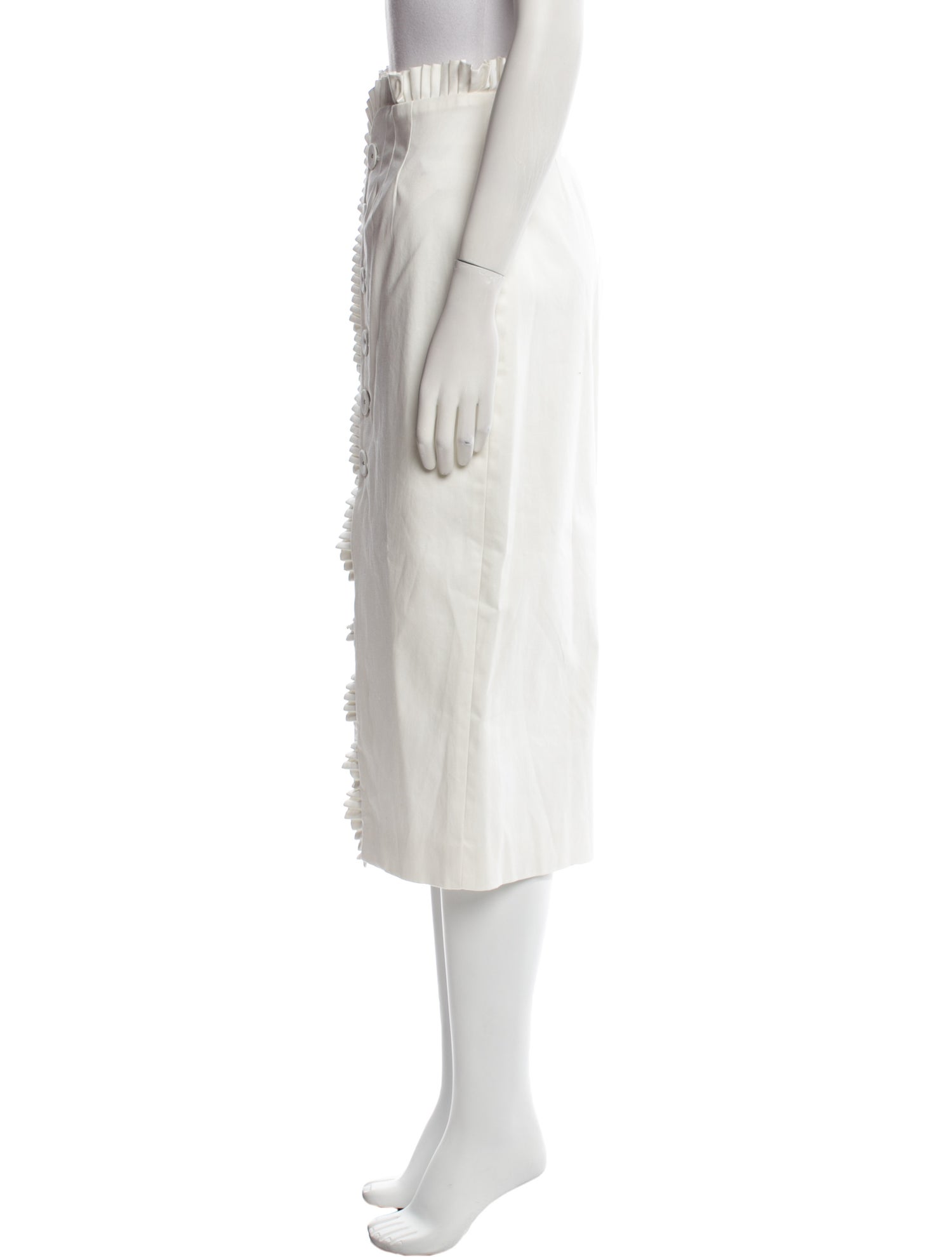 AMUR Ruffle Embellishment Midi Length Skirt