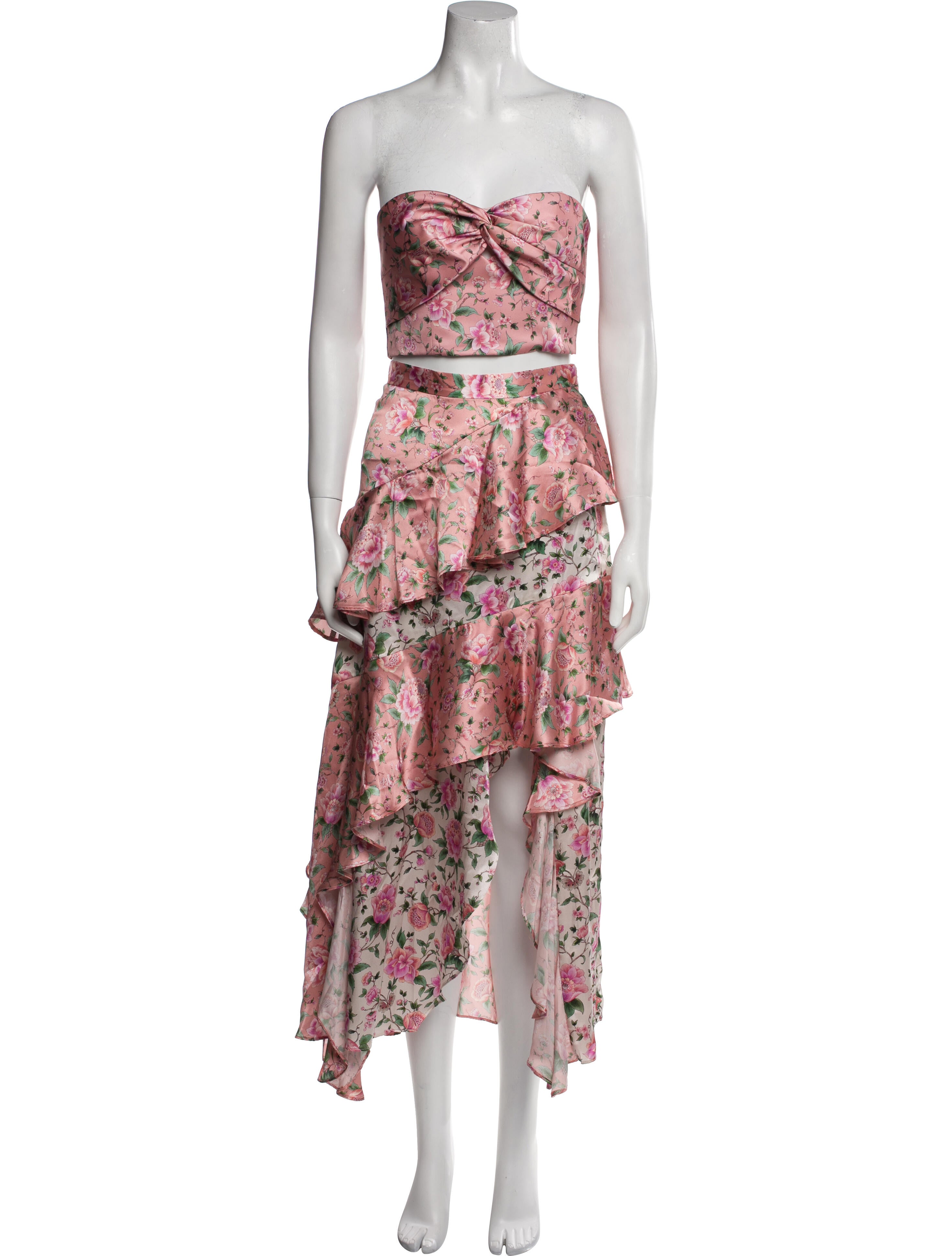 AMUR Silk Printed Skirt Set