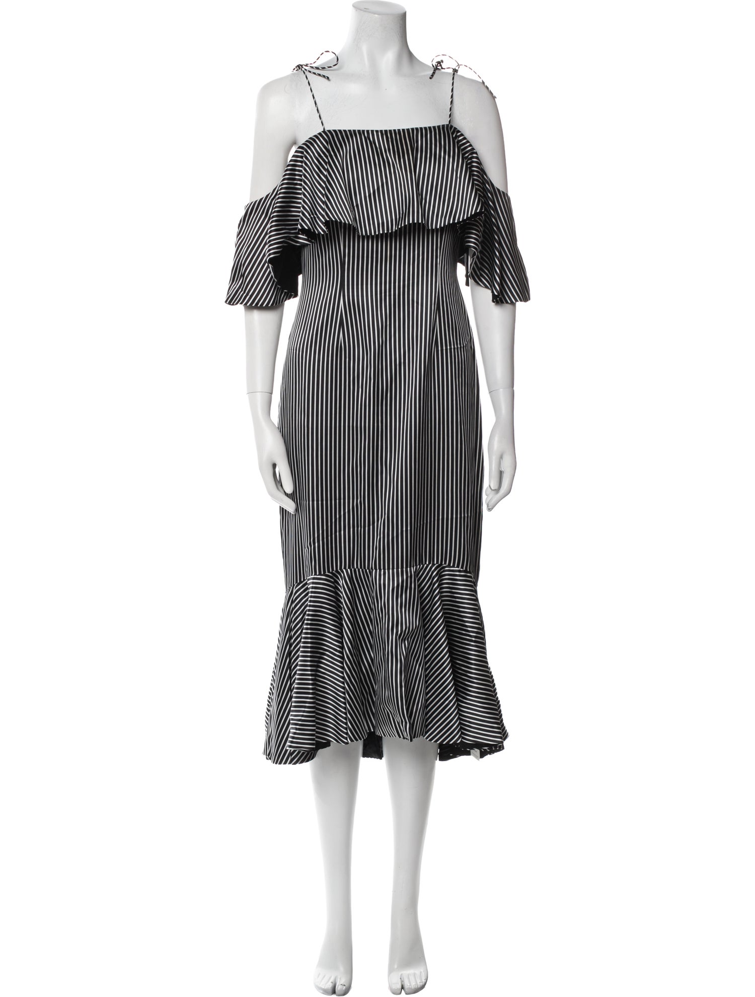 AMUR Striped Knee-Length Dress